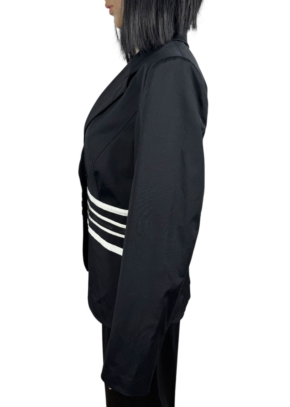 Other Roccobarocco Italy Nylon-Cotton Blazer Striped Logo NavyBlue Size XL / US 12-14 / IT 48-50 - 7 Thumbnail