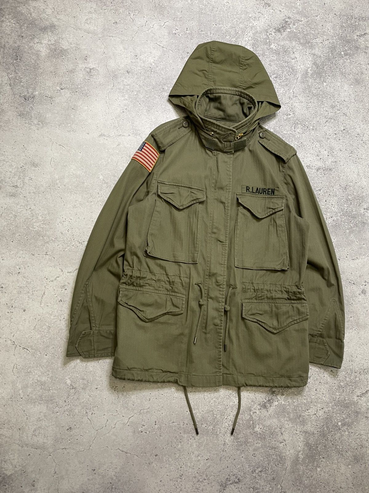 Polo Ralph Lauren × Vintage Polo Ralph Lauren Military Army Herringbone Cotton Jacket Size US M / EU 48-50 / 2 - 3 Thumbnail