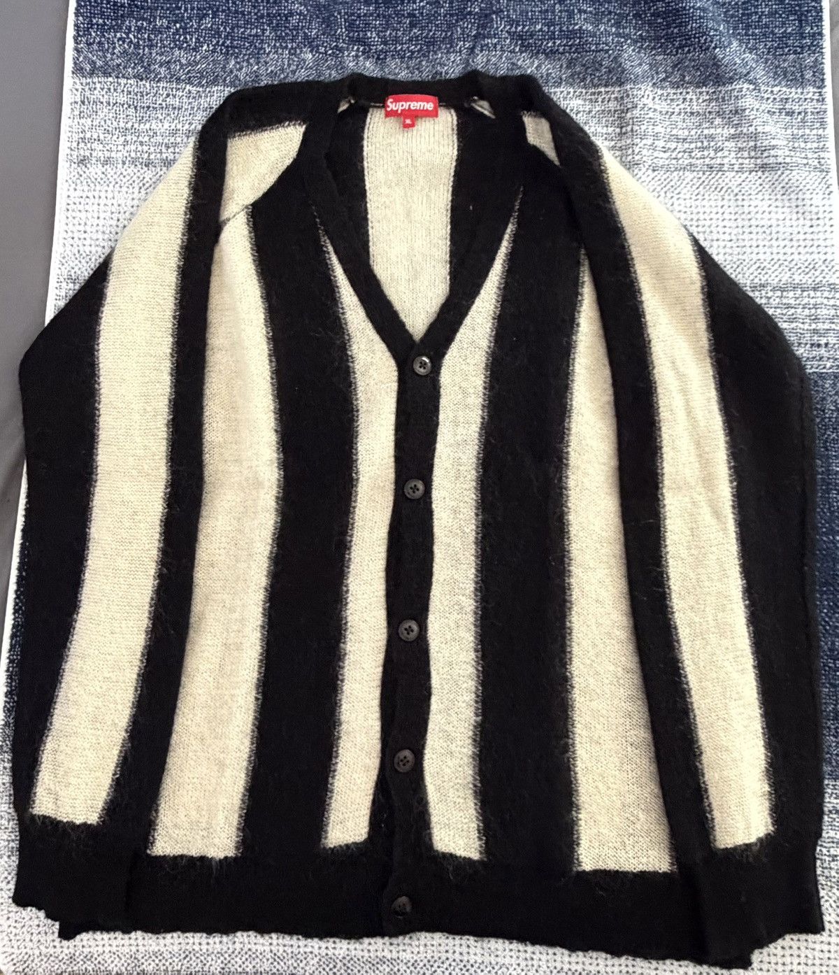Supreme SUPREME STRIPED MOHAIR CARDIGAN 2013 | Grailed