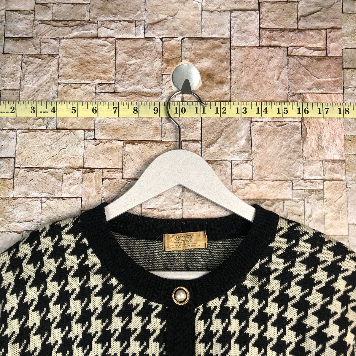 Japanese Brand Metal Toe Black Cardigan Knitwear #A935 Size M / US 6-8 / IT 42-44 - 4 Thumbnail