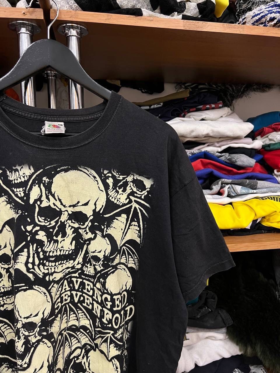 Affliction × Vintage Crazy vintage skull graphic emo goth t-shirt Size US XL / EU 56 / 4 - 3 Thumbnail
