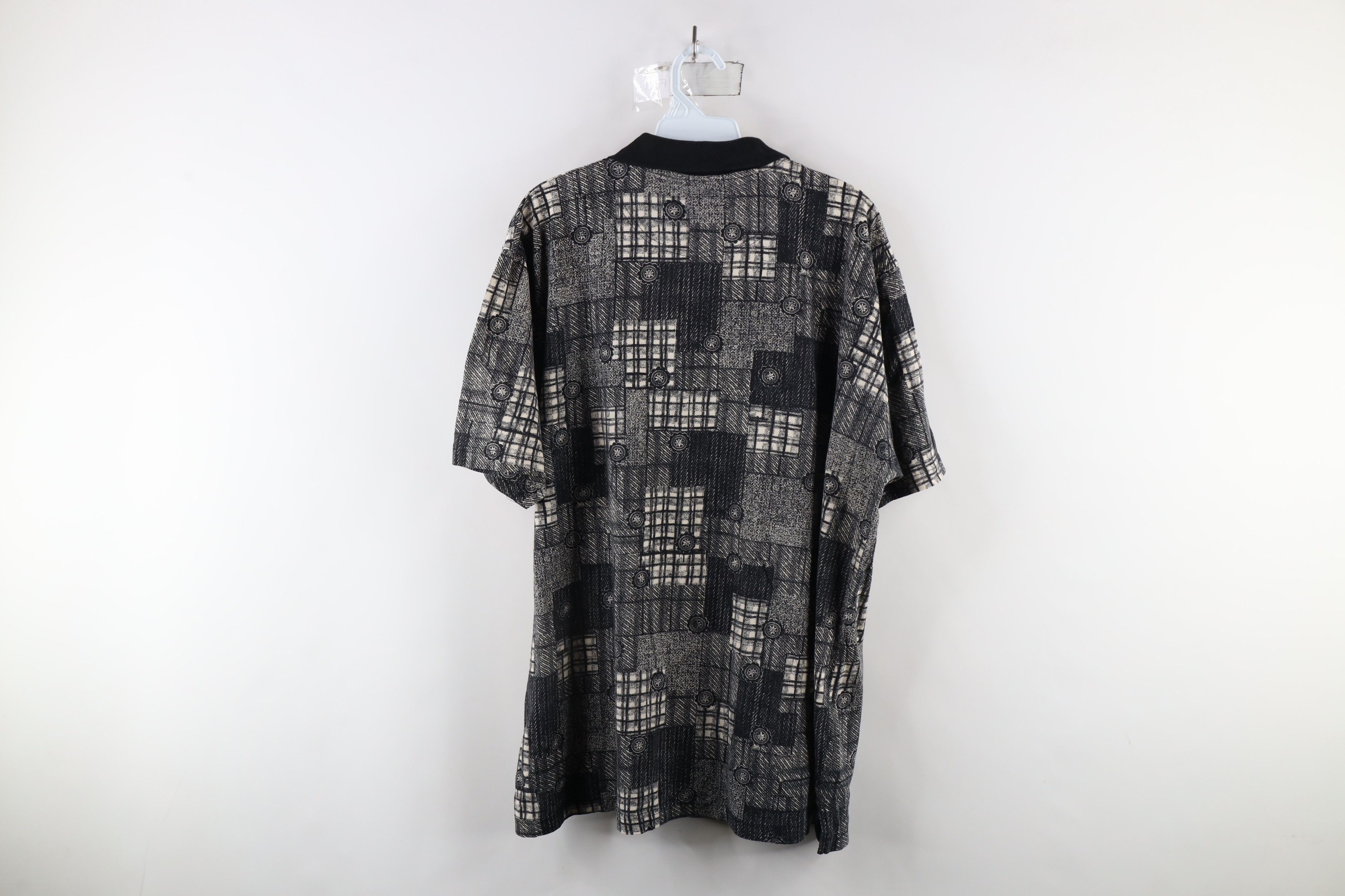 Vintage Vintage 90s Streetwear Geometric All Over Print Polo Shirt Size US XXL / EU 58 / 5 - 6 Thumbnail