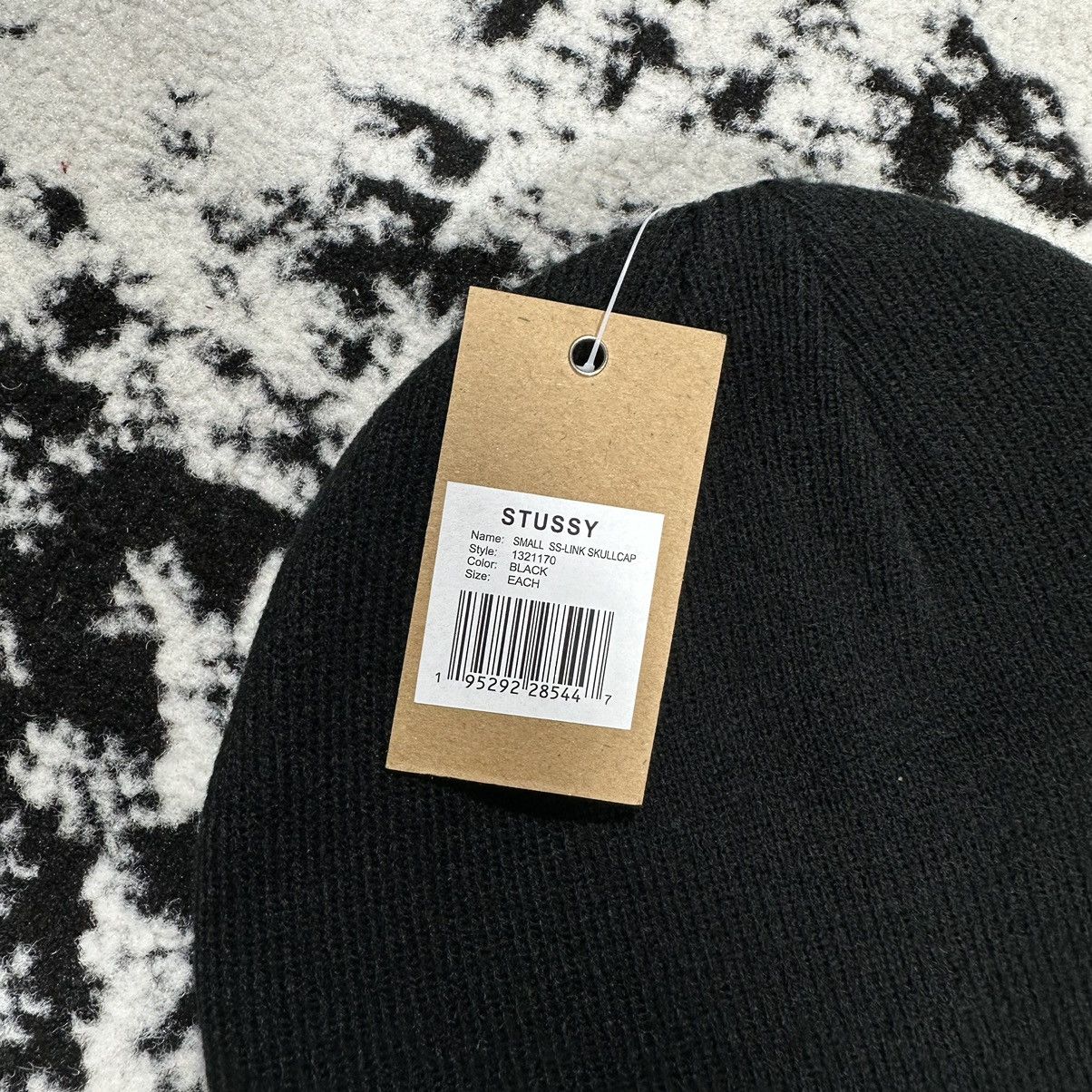 Stussy Rare Stussy Small SS link Skullcap - Black Size ONE SIZE - 4 Thumbnail