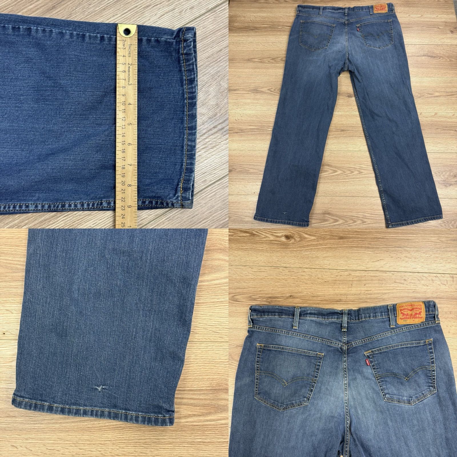 Levi's Levi's 559 Relaxed Straight Fit Stretch Blue Denim Jeans Mens Size 44 x 30 Size US 44 / EU 60 - 8 Thumbnail