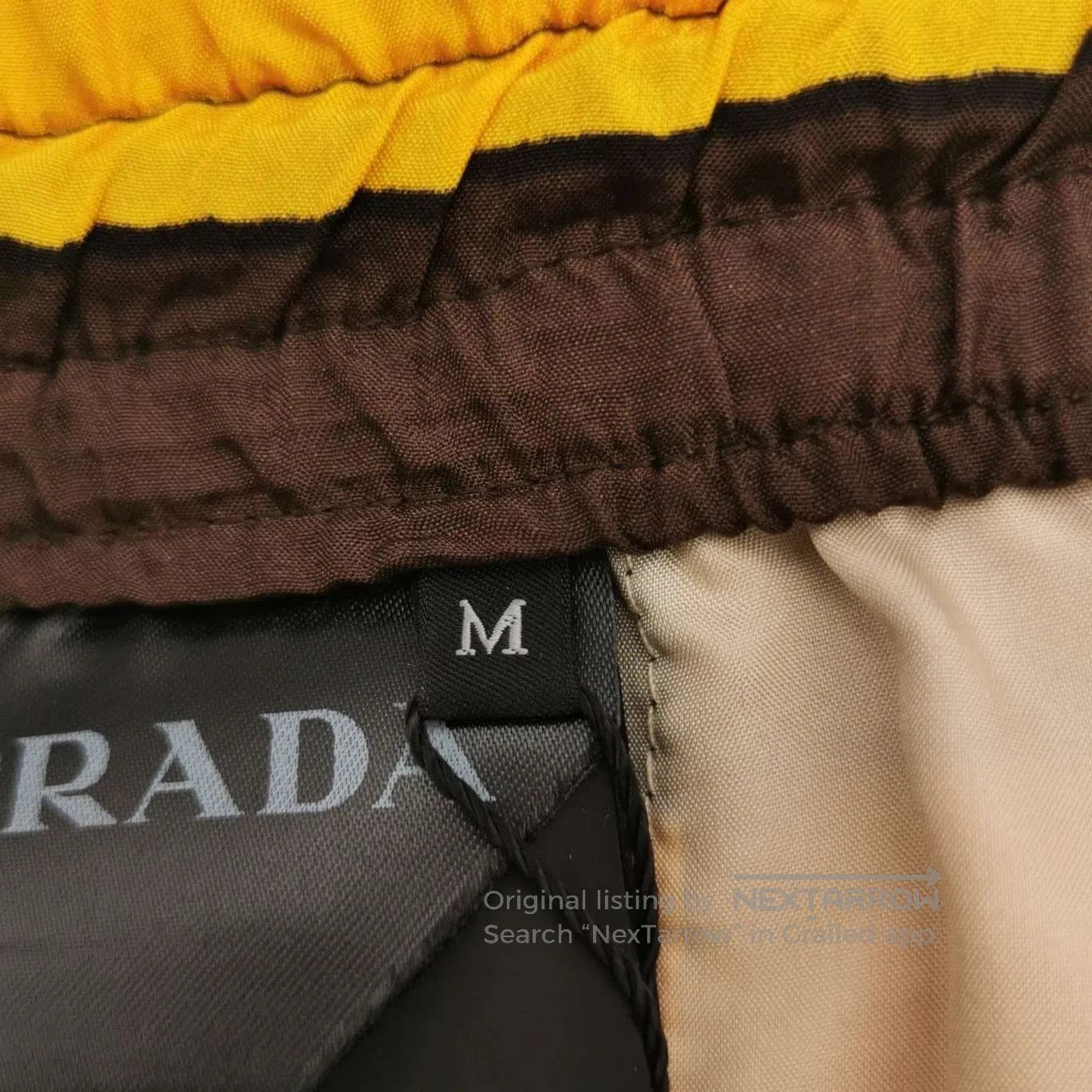 Prada Yellow & Black Striped Casual Shorts. Size US 32 / EU 48 - 4 Thumbnail