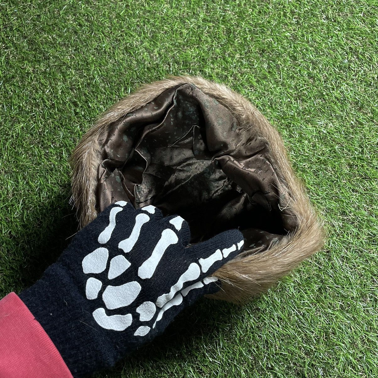 Vintage Vintage Y2K Fuzzy Mohair Beanie Brown Alt Goth Rave Boxy OS Size ONE SIZE - 3 Thumbnail