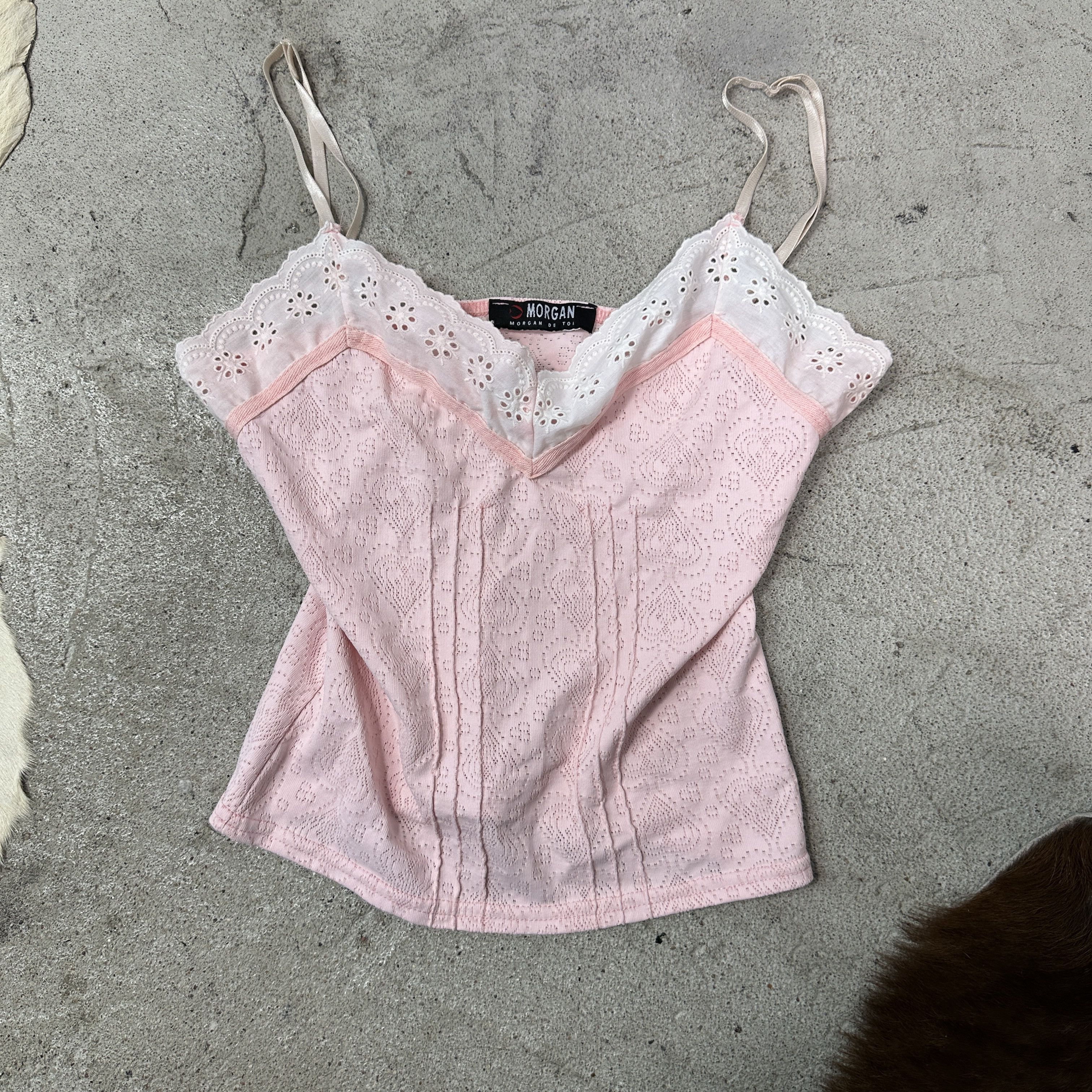 Vintage Vintage Coquette Baby Pink Morgan Top Y2K Size S / US 4 / IT 40 - 2 Thumbnail