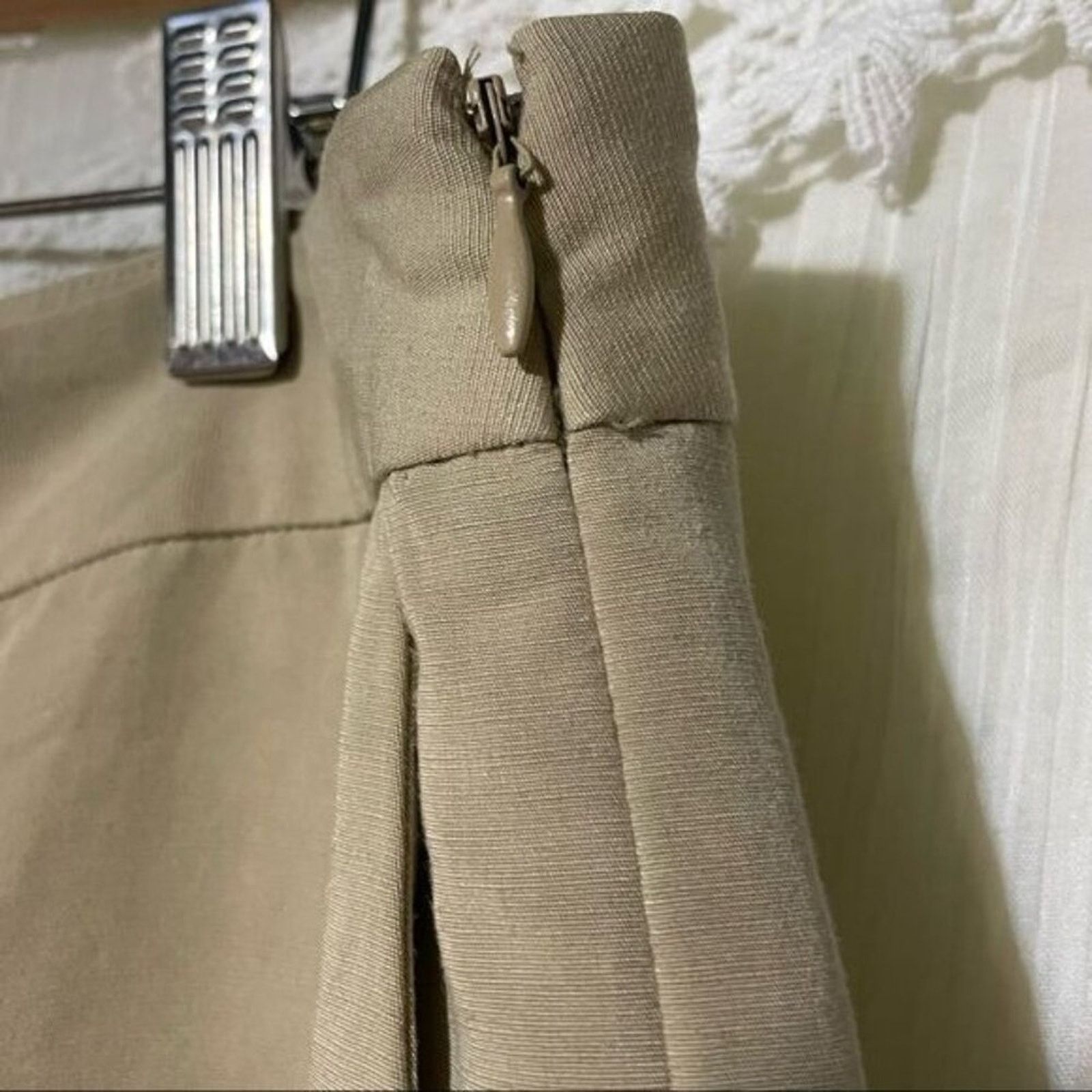 Evan Picone Evan Picone Womens Linen Blend Pants Size 10 Beige Size 32" / US 10 / IT 46 - 3 Thumbnail