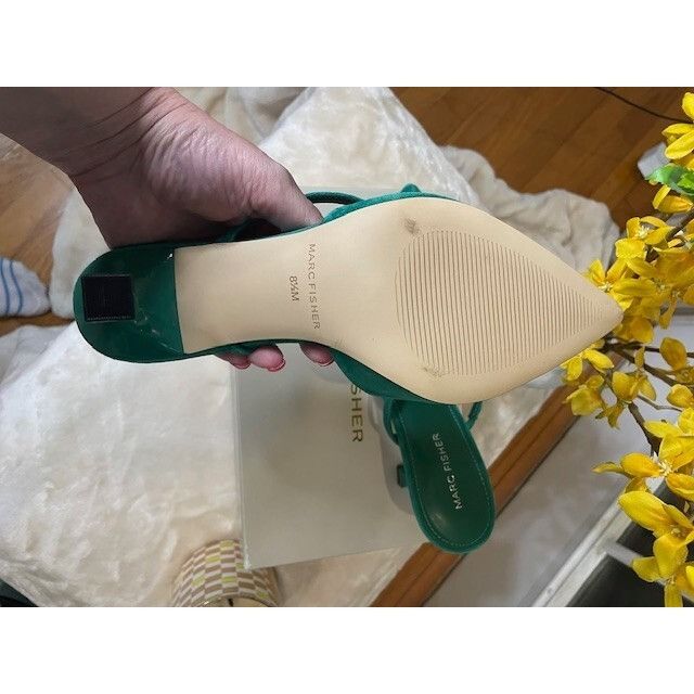 Marc Fisher New in Box MARC FISHER Hadais Mules - Kelly Green Size US 8.5 / IT 38.5 - 7 Thumbnail