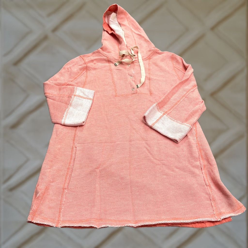 Soft Surroundings Soft Surroundings Hoodie Tunic Women Large Orange Pockets Casual Size L / US 10 / IT 46 - 1 Thumbnail