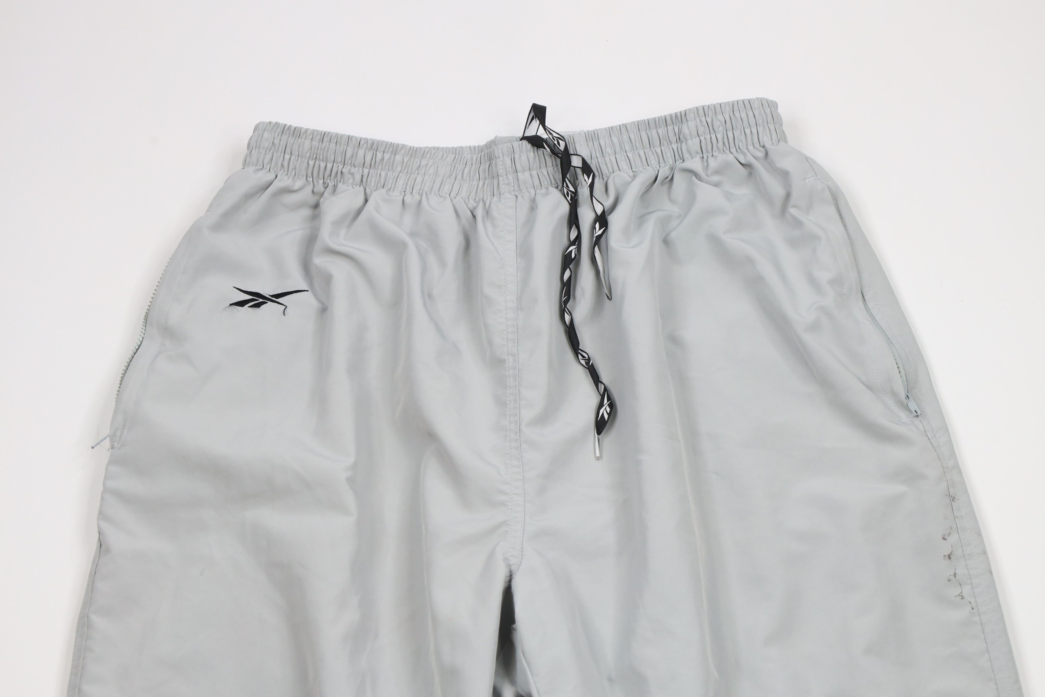 Reebok × Vintage Vintage 90s Reebok Logo Lined Windbreaker Joggers Pants Gray Size US 36 / EU 52 - 2 Thumbnail