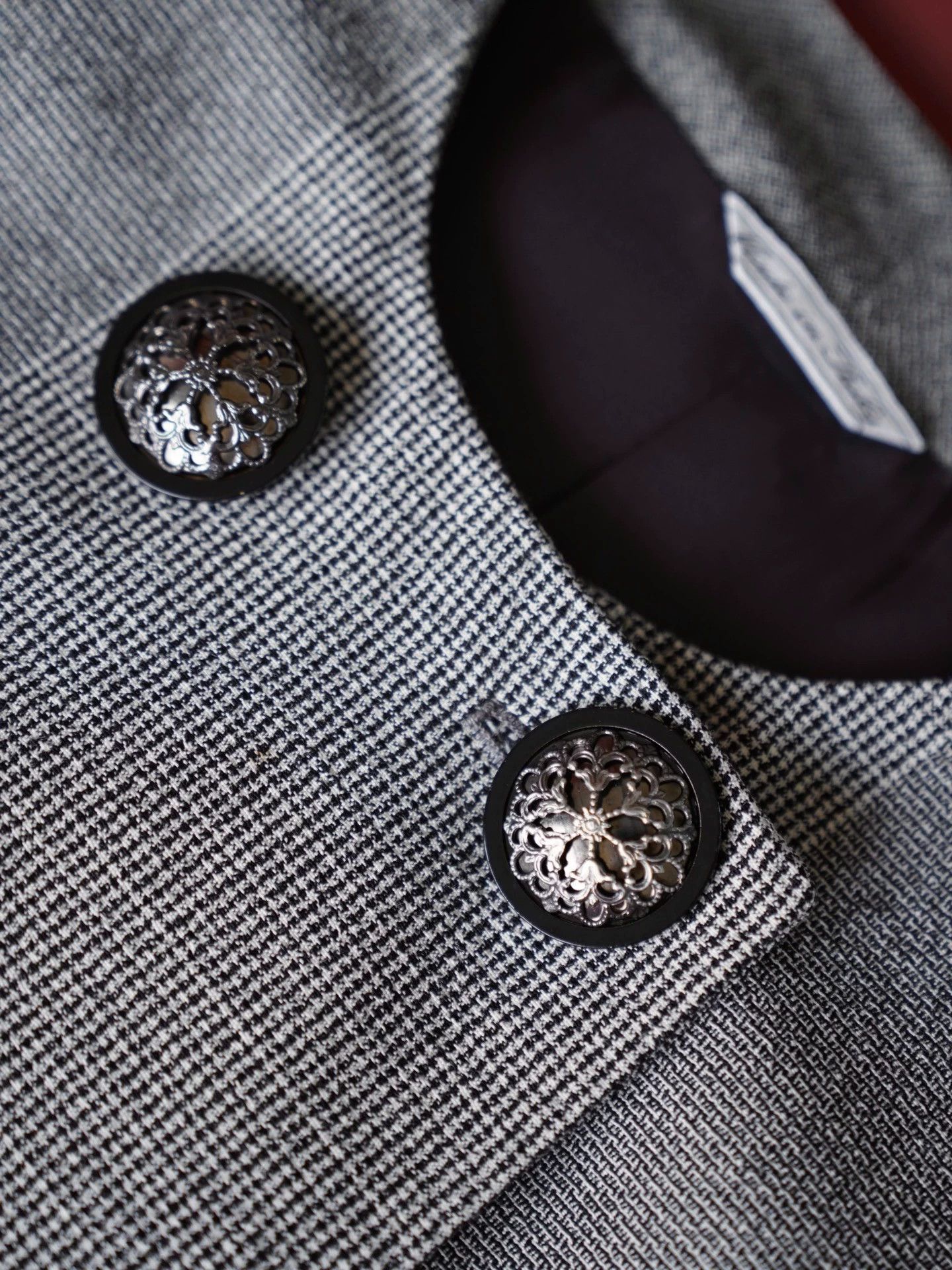 Versace Versace Vintage Gray Wool Oversized Cropped Blazer & Skirt Set Size M / US 6-8 / IT 42-44 - 8 Thumbnail