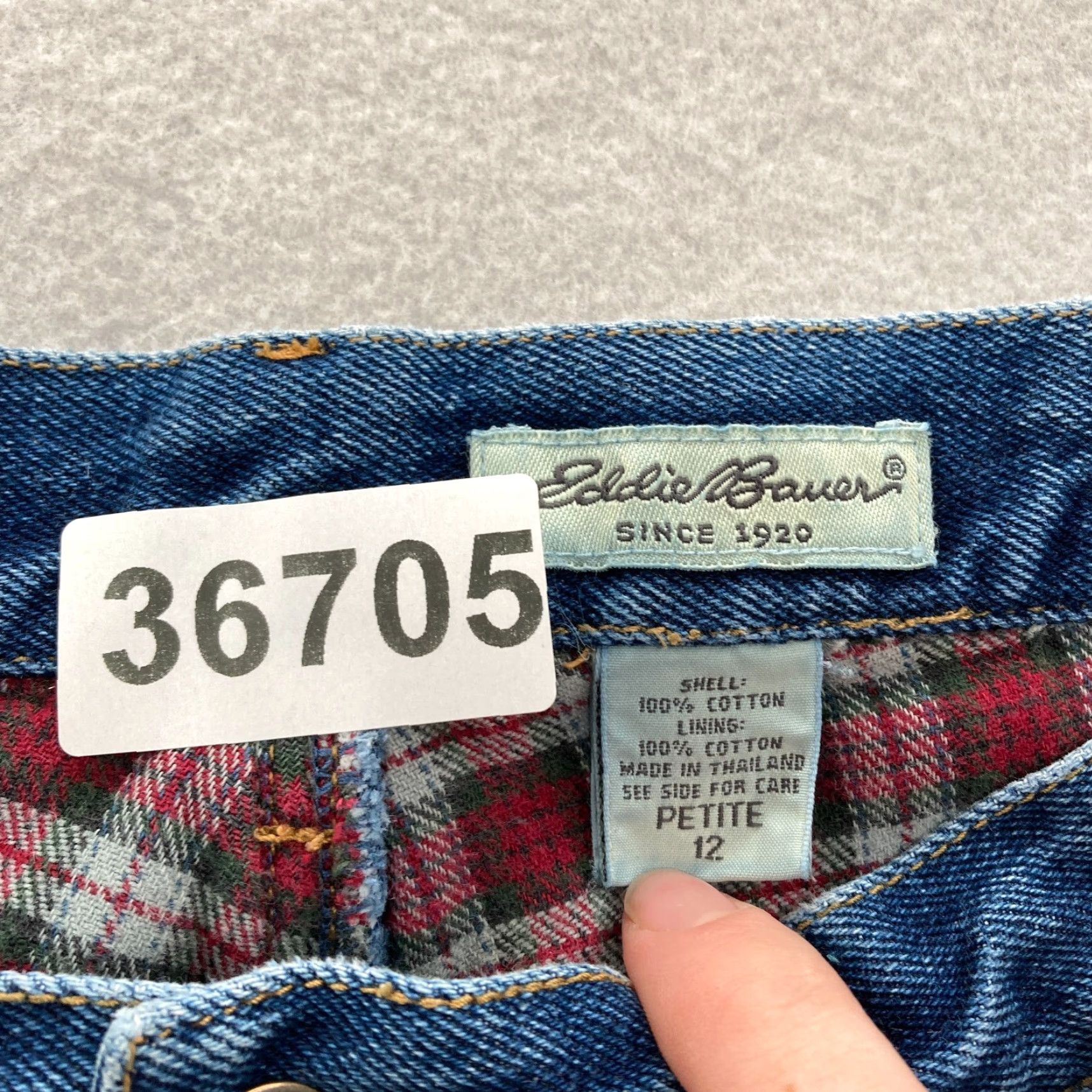 Eddie Bauer VINTAGE Eddie Bauer Flannel Lined Jeans Women's 12P Blue Denim Relaxed Tapered 5-Pocket Camp Outdoors Y2K Size 34" / US 12 / IT 48 - 5 Thumbnail