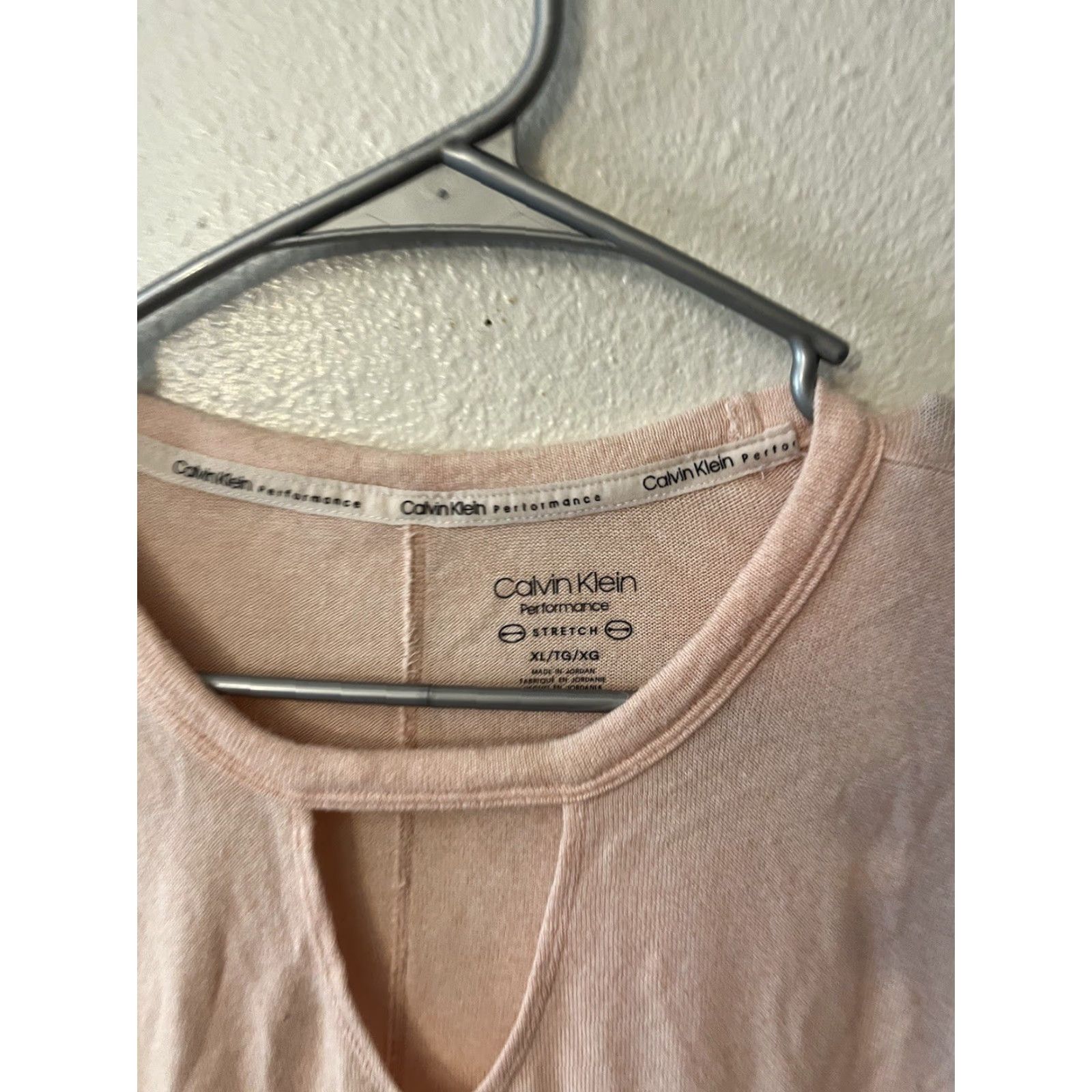 Calvin Klein Calvin Klein Performance Womens XL Pink Sweater Tunic 3/4 Sleeve Crew Neck Pullover Knit Jersey Activewear Size XL / US 12-14 / IT 48-50 - 2 Thumbnail