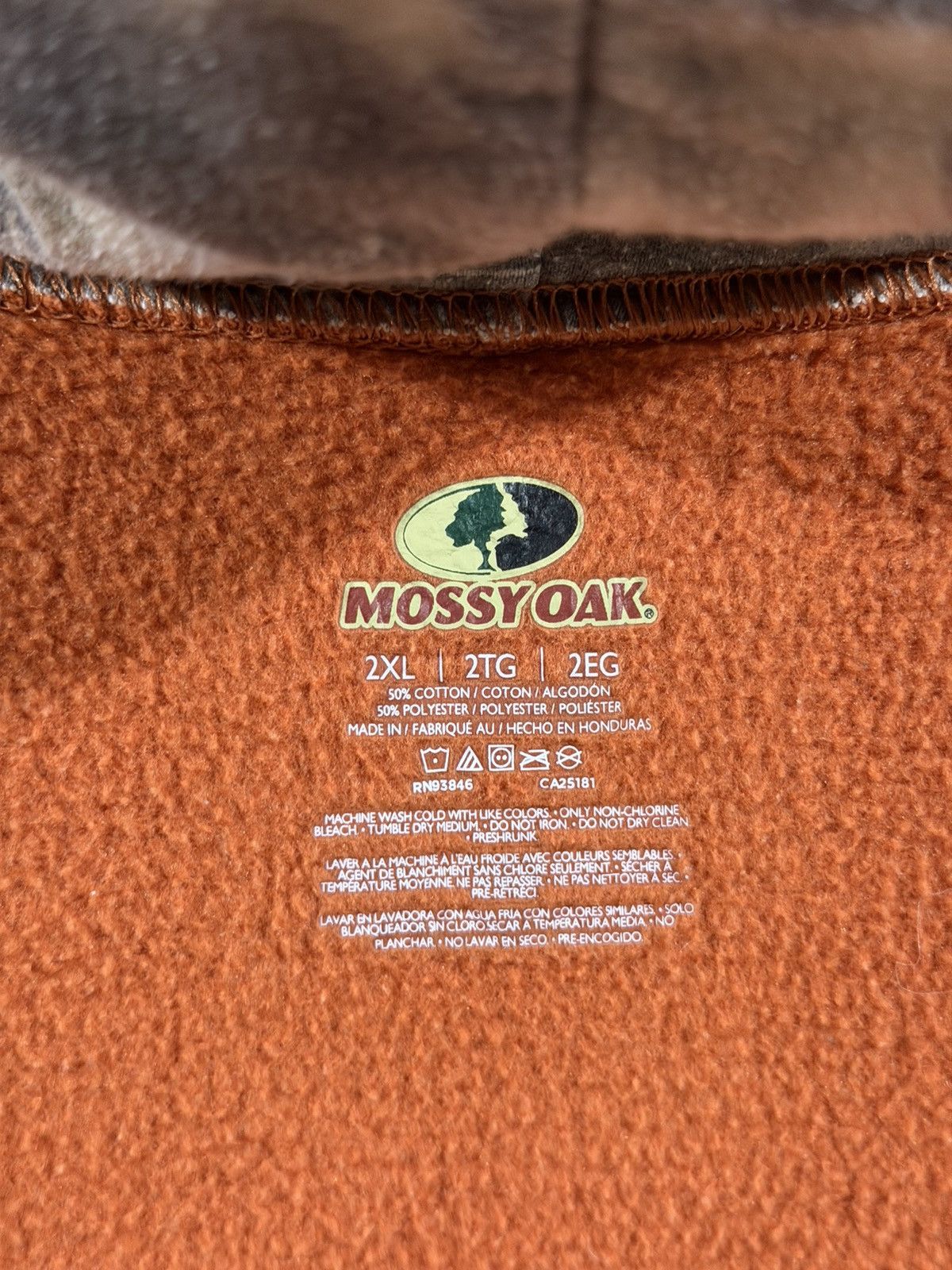 Mossy Oaks 2010s Vintage Mossy Oak Orange & Camo Faded Hoodie XXL Size US XXL / EU 58 / 5 - 13 Thumbnail