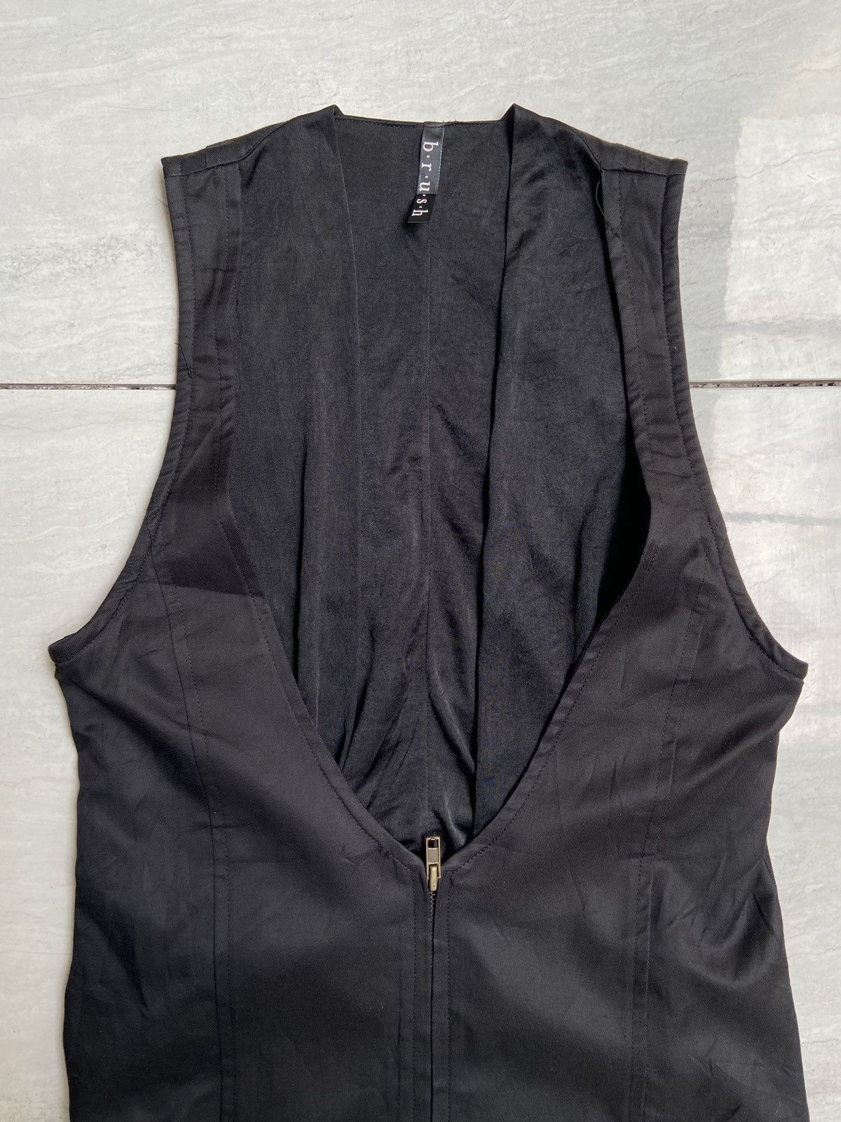 Designer × Japanese Brand B.R.U.S.H Black Vest Size US XXS / EU 40 - 8 Thumbnail