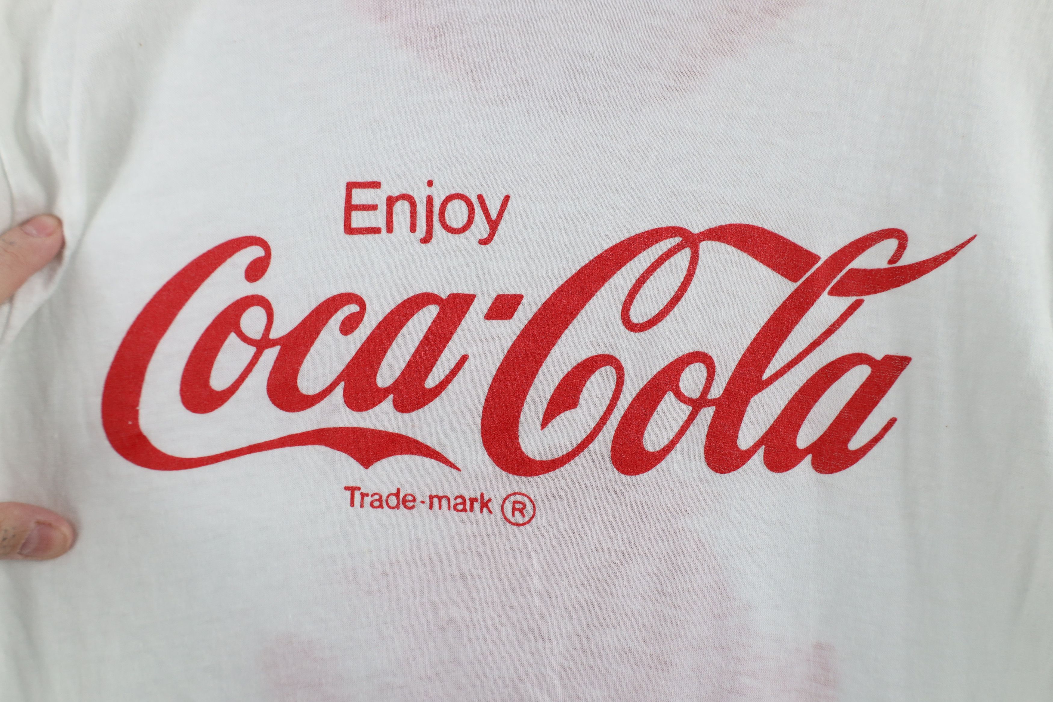 Vintage Vintage 80s Hazelwood Run Walk Coca Cola Ringer T-Shirt US Size M / US 6-8 / IT 42-44 - 11 Thumbnail