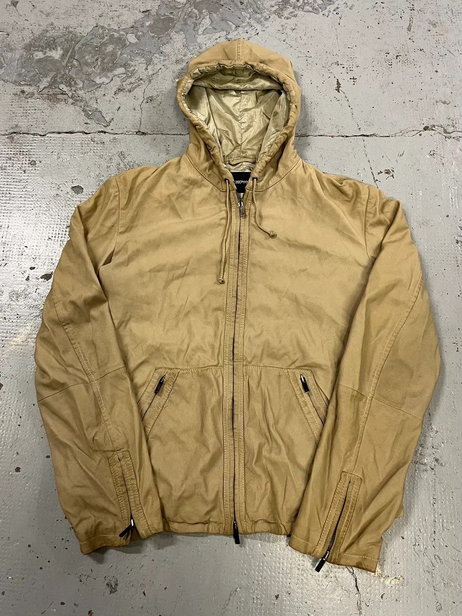 Emporio Armani SS2004 Emporio Armani Symmetry Leather Jacket (M