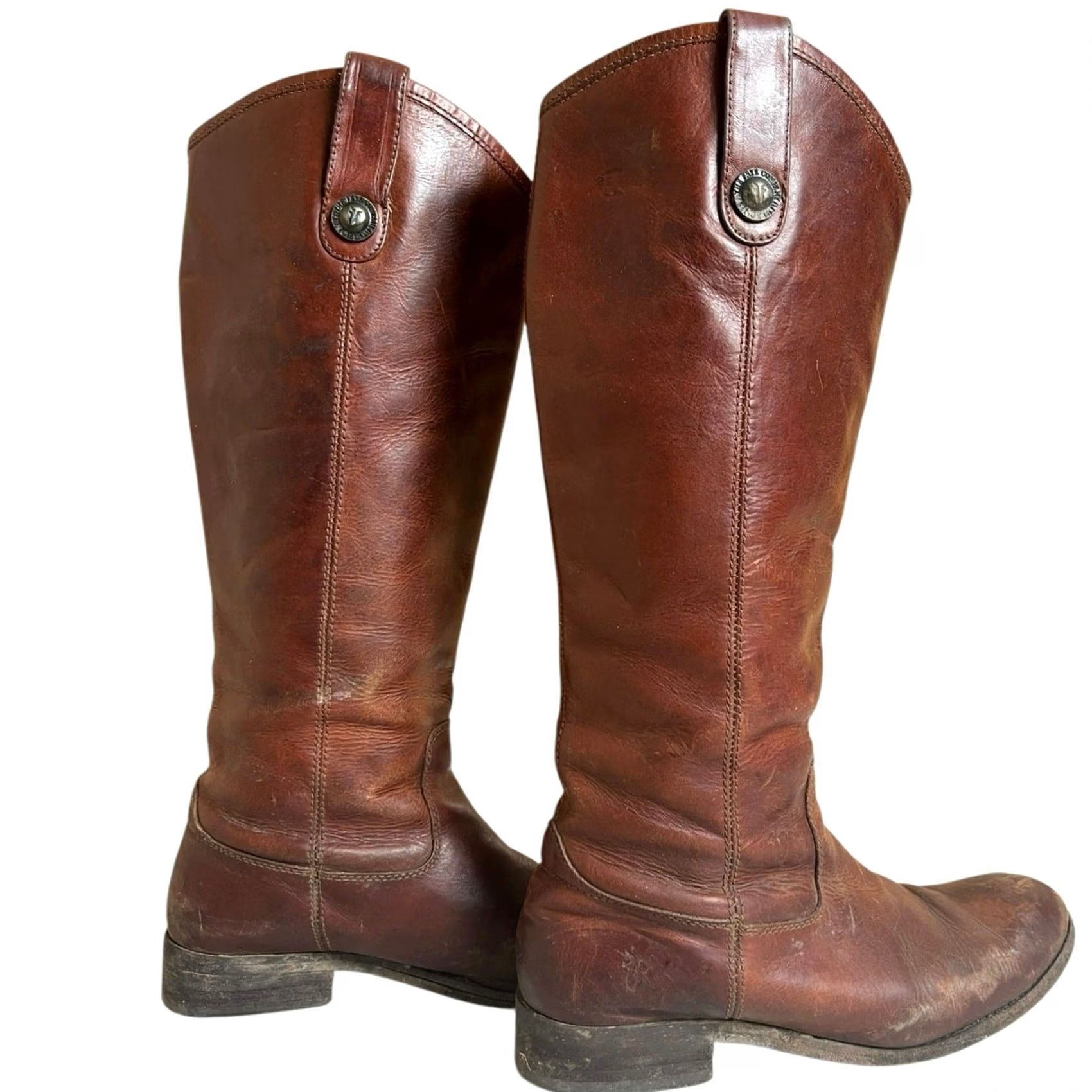 Frye VINTAGE Frye Women Melissa Botton Redwood Riding Boots 6 1/2 Made In Mexico Boots Womens Red 6.5 U.S. Shoe Size Mens Womens Girls Size US 7 / IT 37 - 5 Thumbnail
