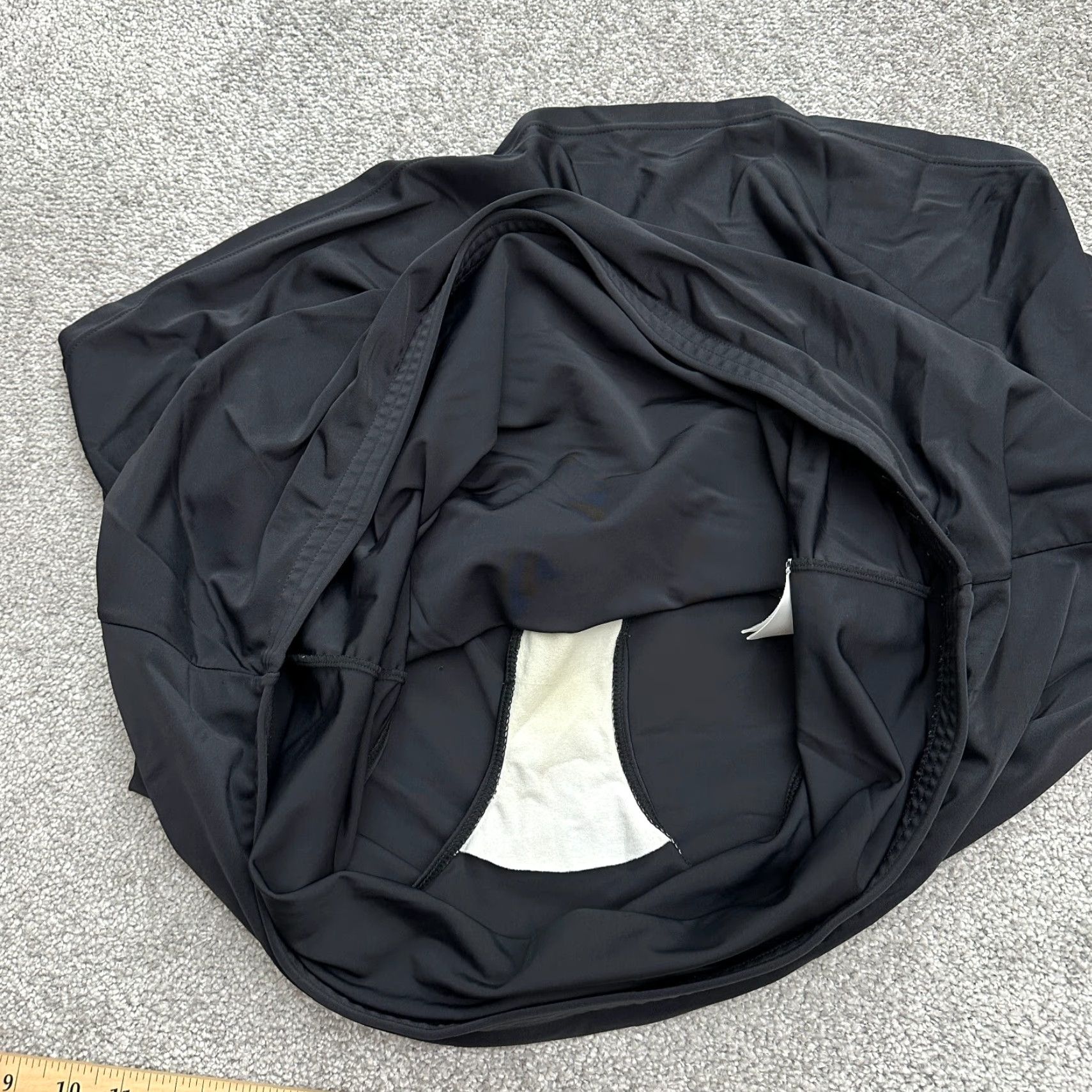 Vintage Ulla Popken Swim Skirt Women 24 Black A-Line Mini Nylon Lined Swimming Summer Size 42" / US 20 - 3 Thumbnail
