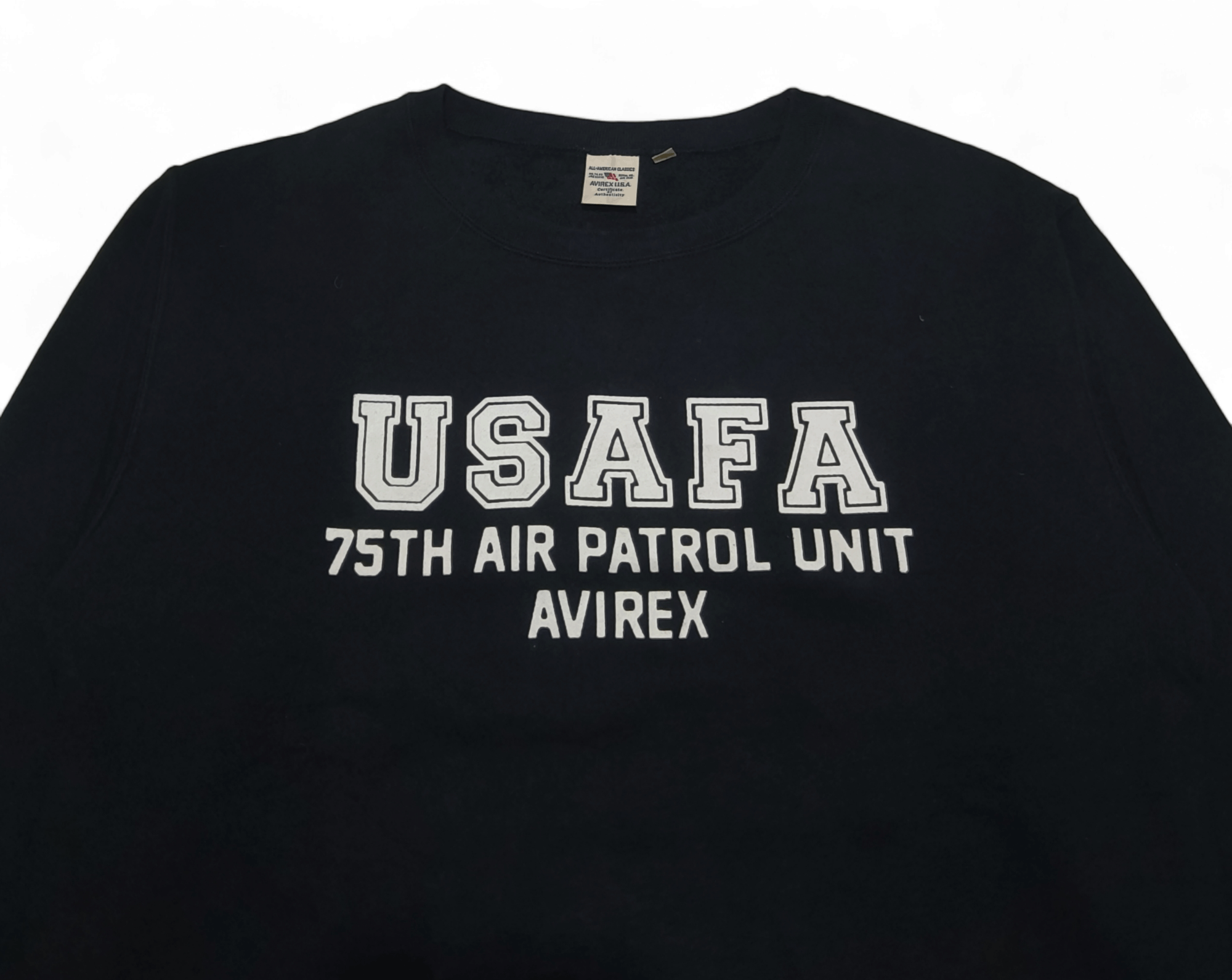 Avirex Vintage Avirex Military USAFA Black Sweatshirt Crewneck Size US L / EU 52-54 / 3 - 5 Thumbnail
