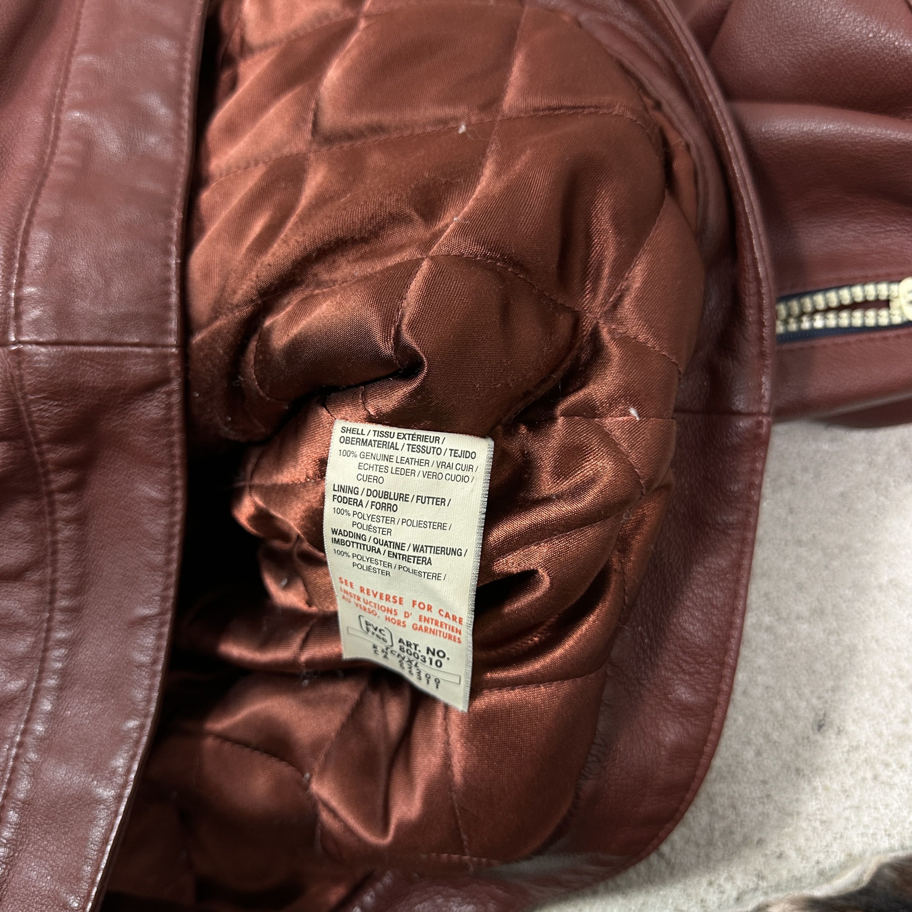 Puma Vintage Leather Biker Moto Burgundy Puma Racing Jacket 00s Size US XL / EU 56 / 4 - 10 Thumbnail