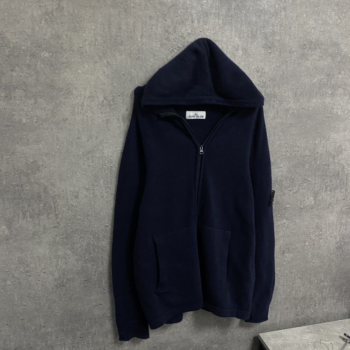 Stone Island Vintage Stone Island Wool Zip Hoodie Size US XXL / EU 58 / 5 - 3 Thumbnail