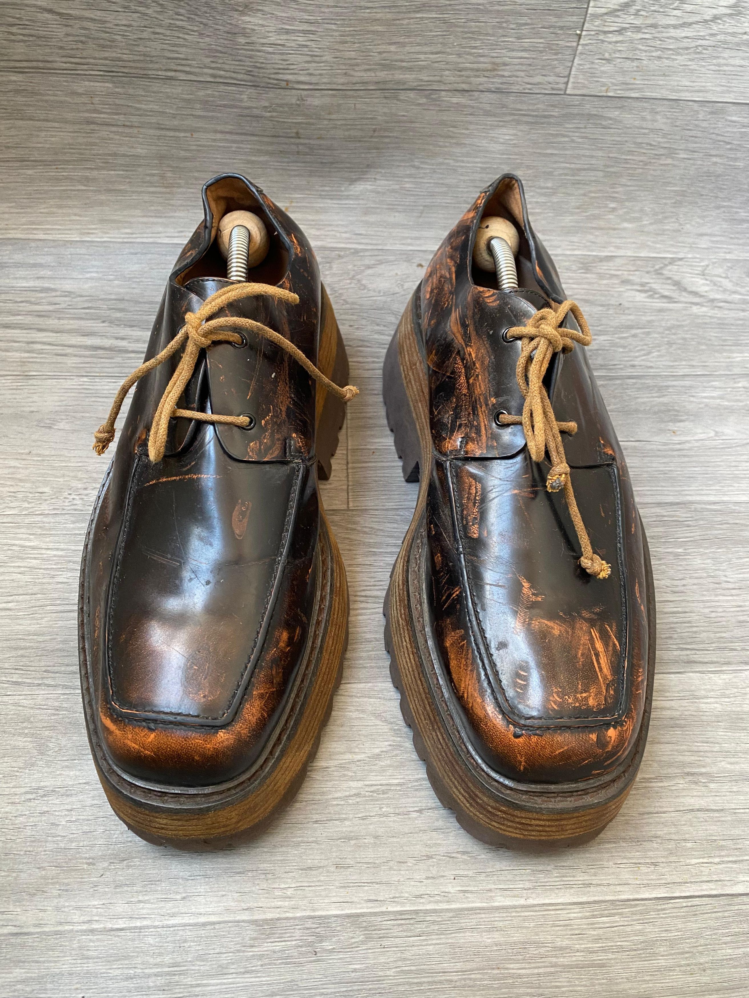 Marsell Marsell Platform Chunky Derby Distressed Look Shoes Sz 40 Size US 7 / EU 40 - 1 Thumbnail