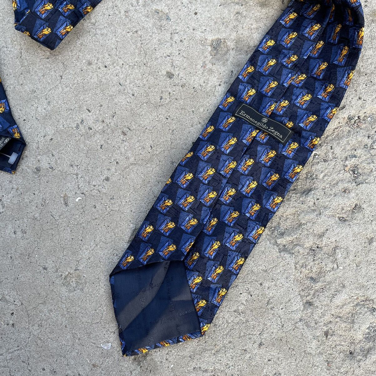 Ermenegildo Zegna Vintage Ermenegildo Zegna Tie Silk Y2K 90s USA Size ONE SIZE - 3 Thumbnail