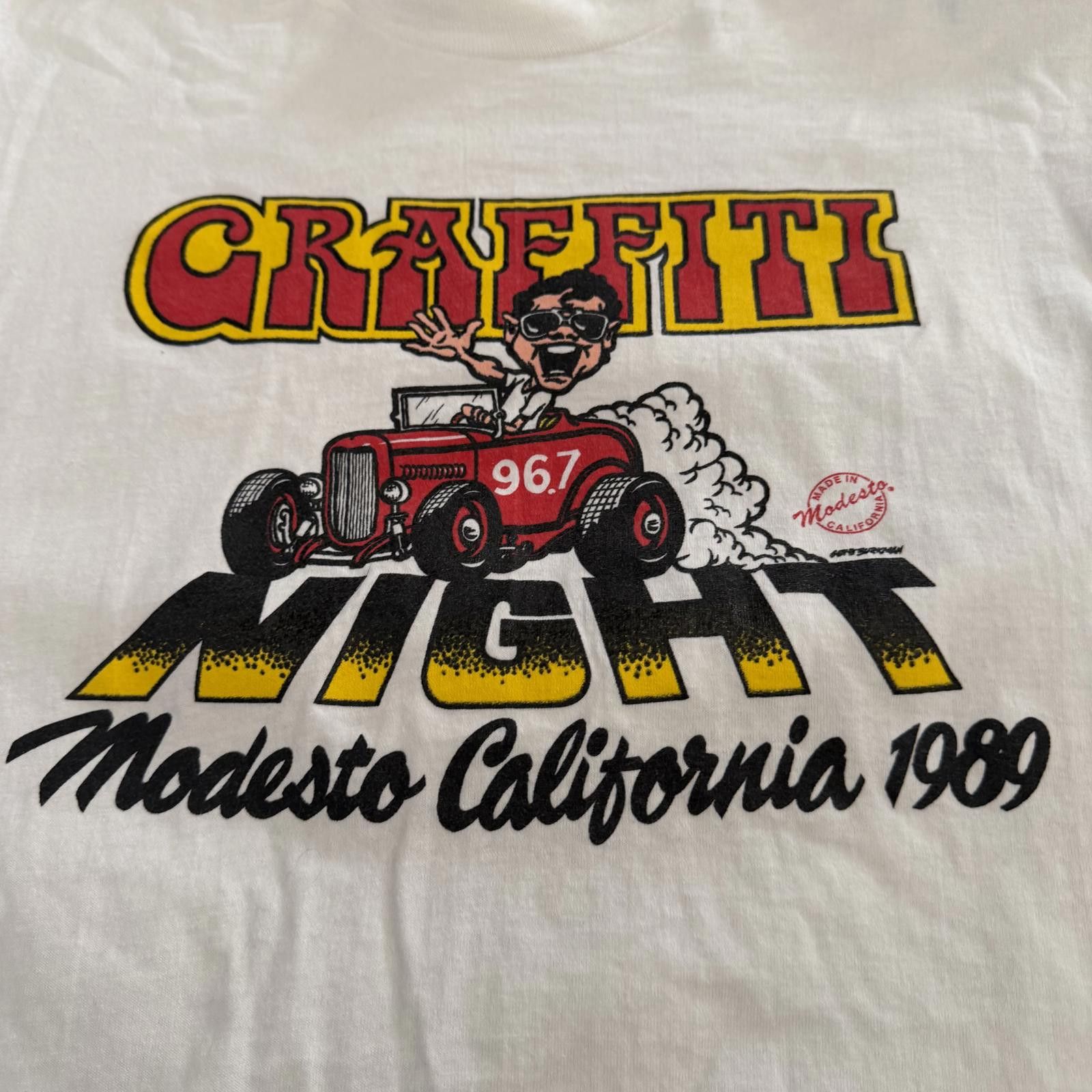 Other Vintage 80s Modesto California Graffiti Night Car Shirt Size US L / EU 52-54 / 3 - 2 Thumbnail
