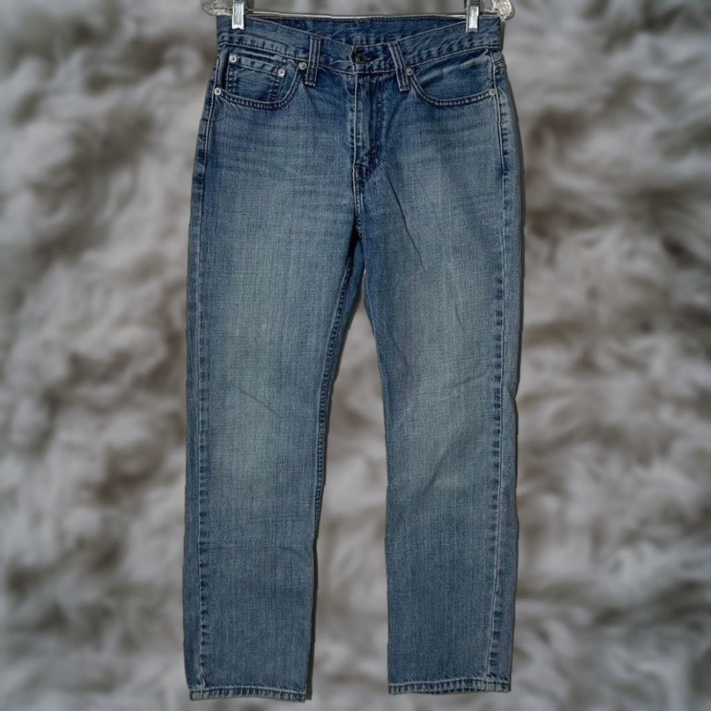 Levi's Levi's Jeans Levi's Straight 5 Pocket Blue Denim Mens 29X30 Straight Leg Jeans Mens Size 29X30 Blue Denim 5-pocket Classic Style Mens Size US 29 - 1 Thumbnail