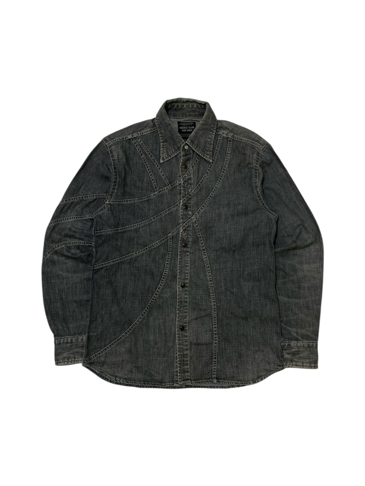 Nicole Club For Man Spiral Denim Shirt lgb style