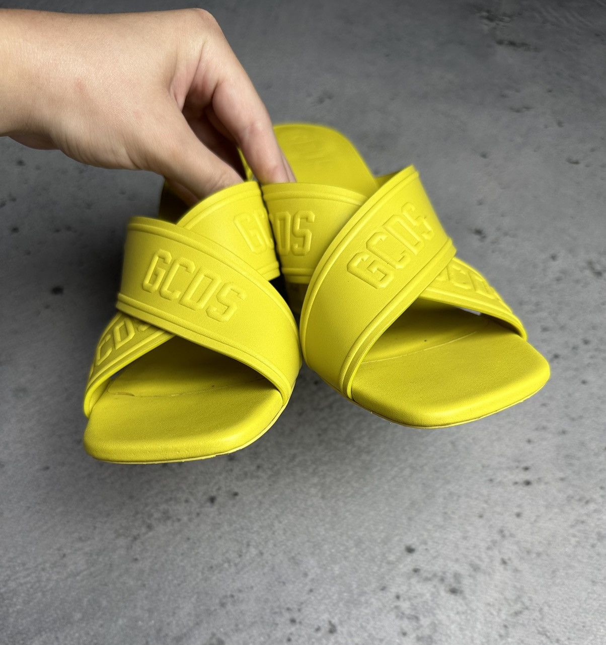 GCDS GCDS Leather Yellow Heels Sandals Luxury Size US 8 / IT 38 - 7 Thumbnail