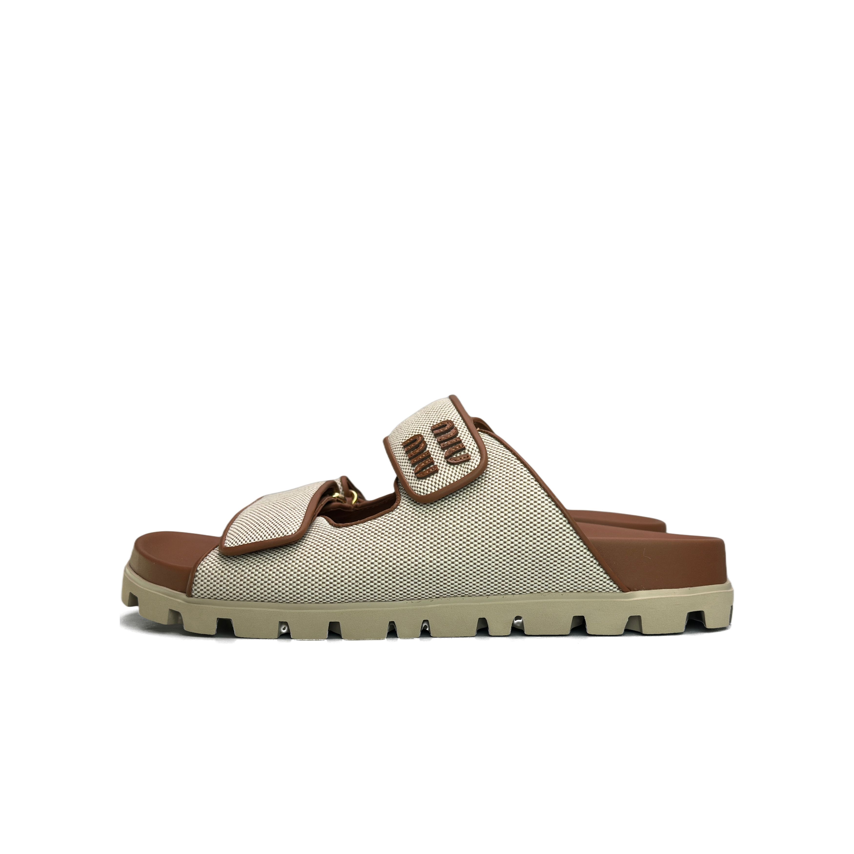 Miu Miu Miu Miu Canvas Sandals Size 39 Size US 9 / IT 39 - 1 Thumbnail