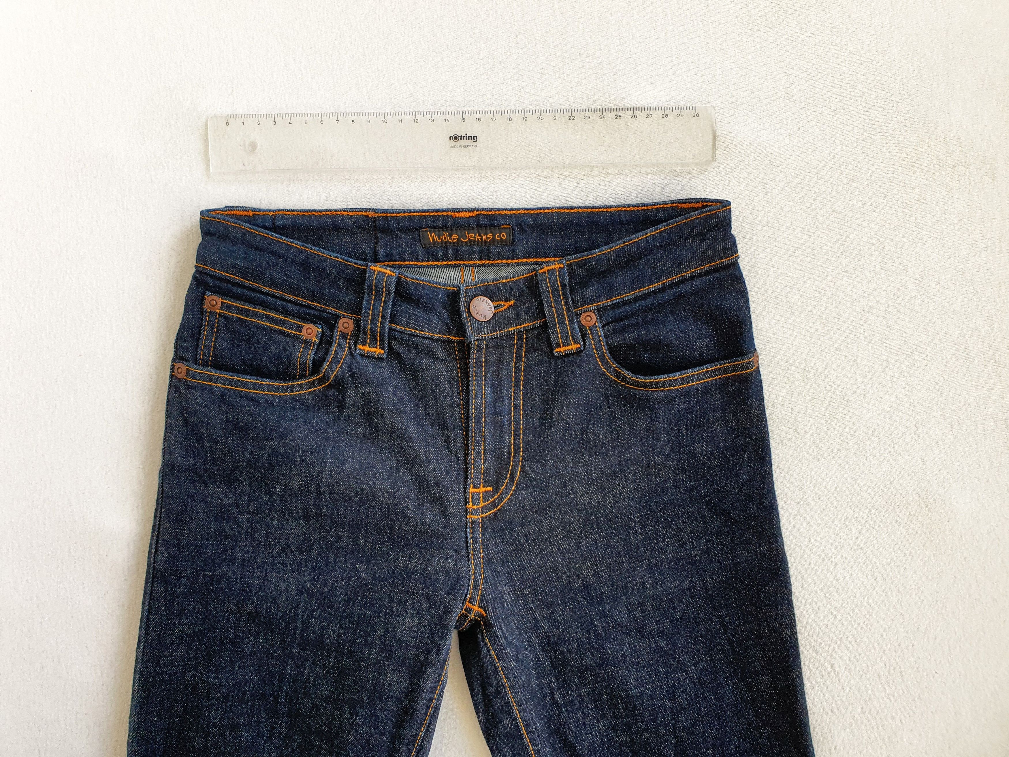 Nudie Jeans SKINNY LIN Denim Jeans - TWILL NAVY (N904) - W27 L32 Size US 27 - 3 Thumbnail