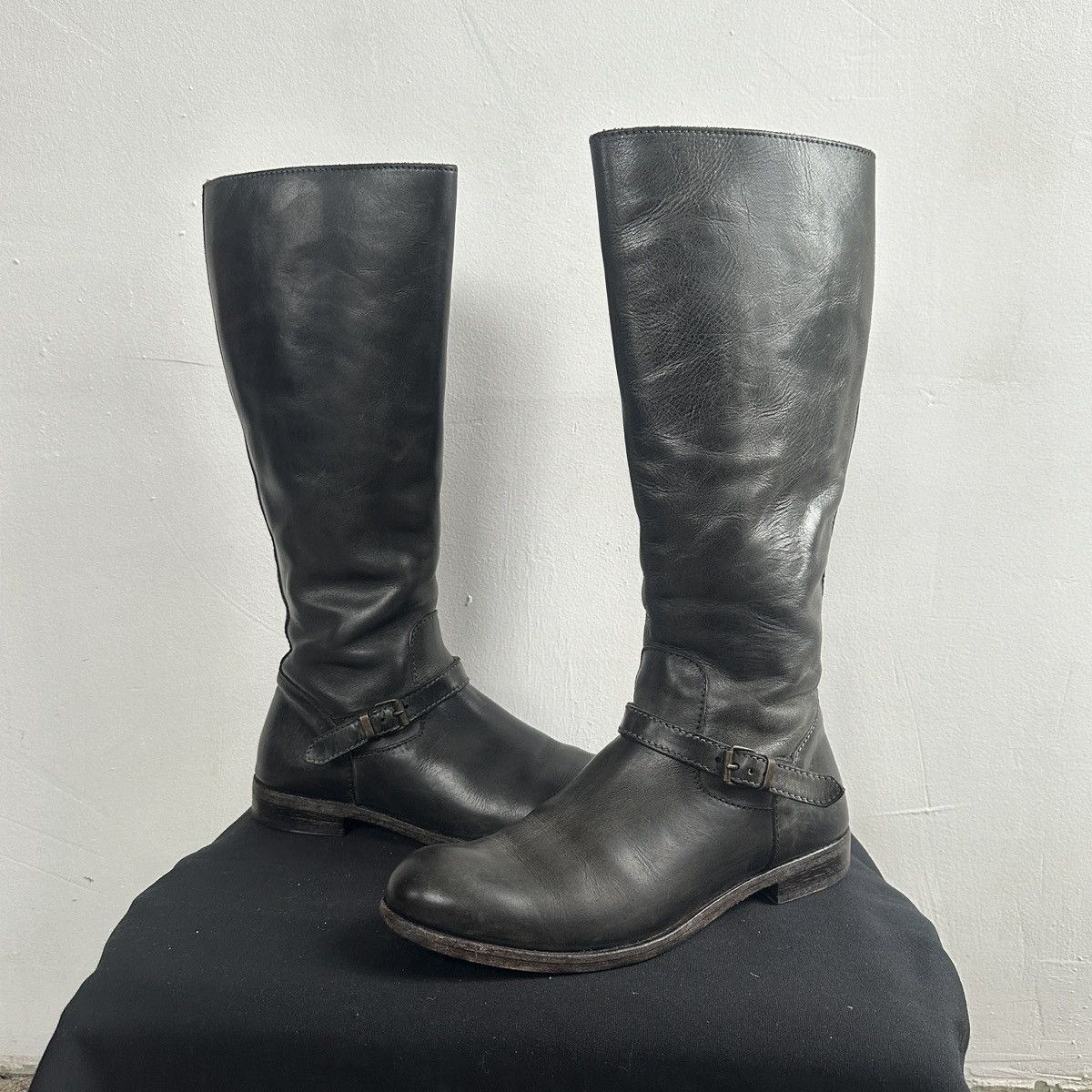 MoMA Vintage MOMA Avant-Garde Leather Hight Boots lgb guidi Size US 7 / EU 40 - 2 Thumbnail