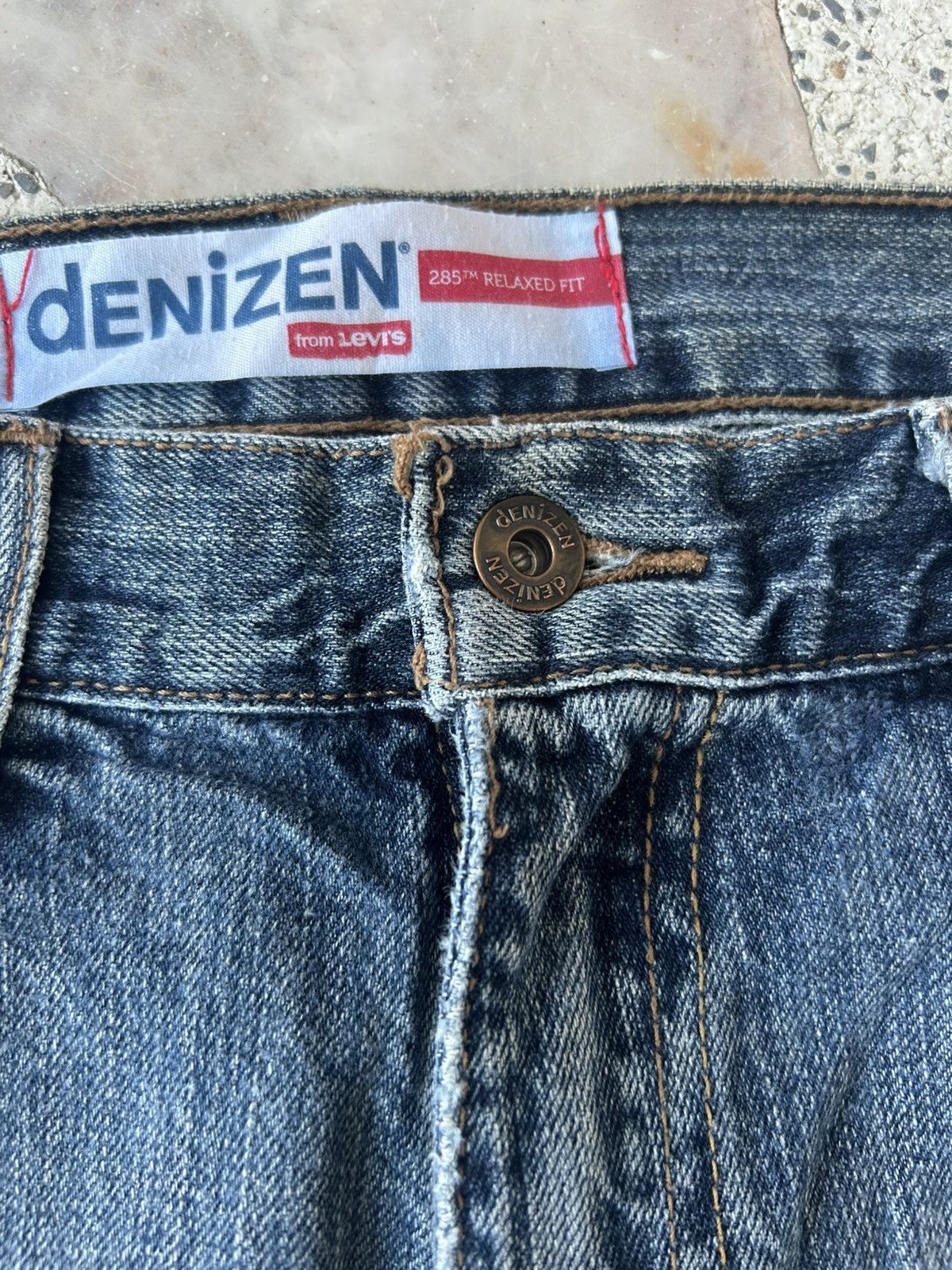 Levi's denizen Levis 285 Relaxed Fit Distress Denim Size US 33 - 6 Thumbnail