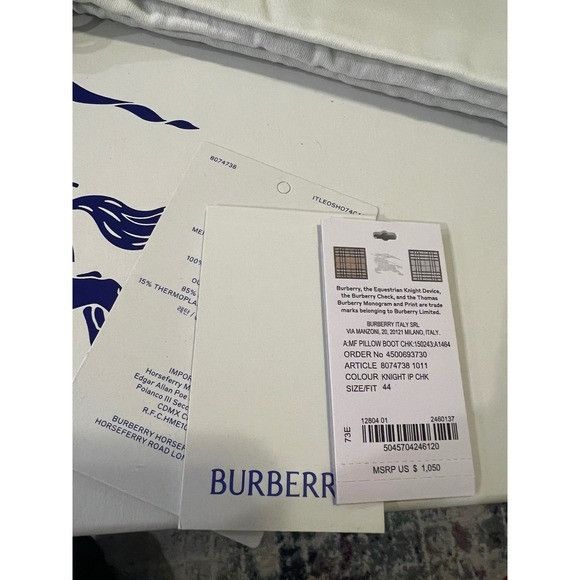 Burberry Burberry AMF Pillow Boot Blue Check Ankle Booties NWT Size US 10 / EU 43 - 8 Thumbnail