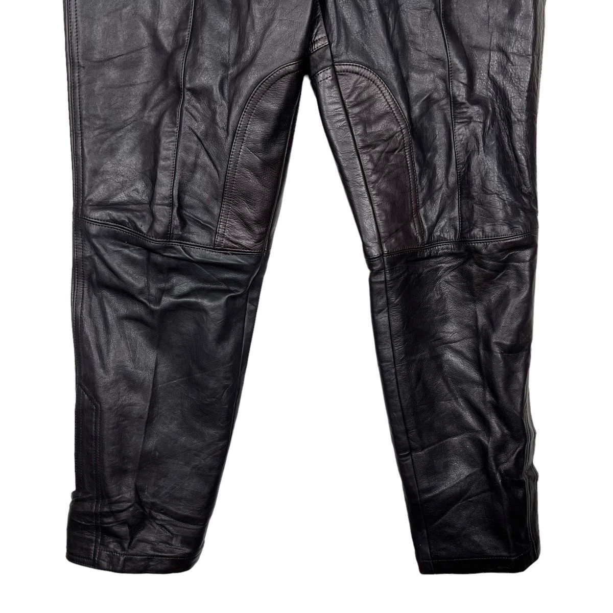 Genuine Leather 🔥 HAROLDS GEAR LEATHER MOTO RIDER AVANT GARDE PANTS Size US 28 / EU 44 - 5 Thumbnail