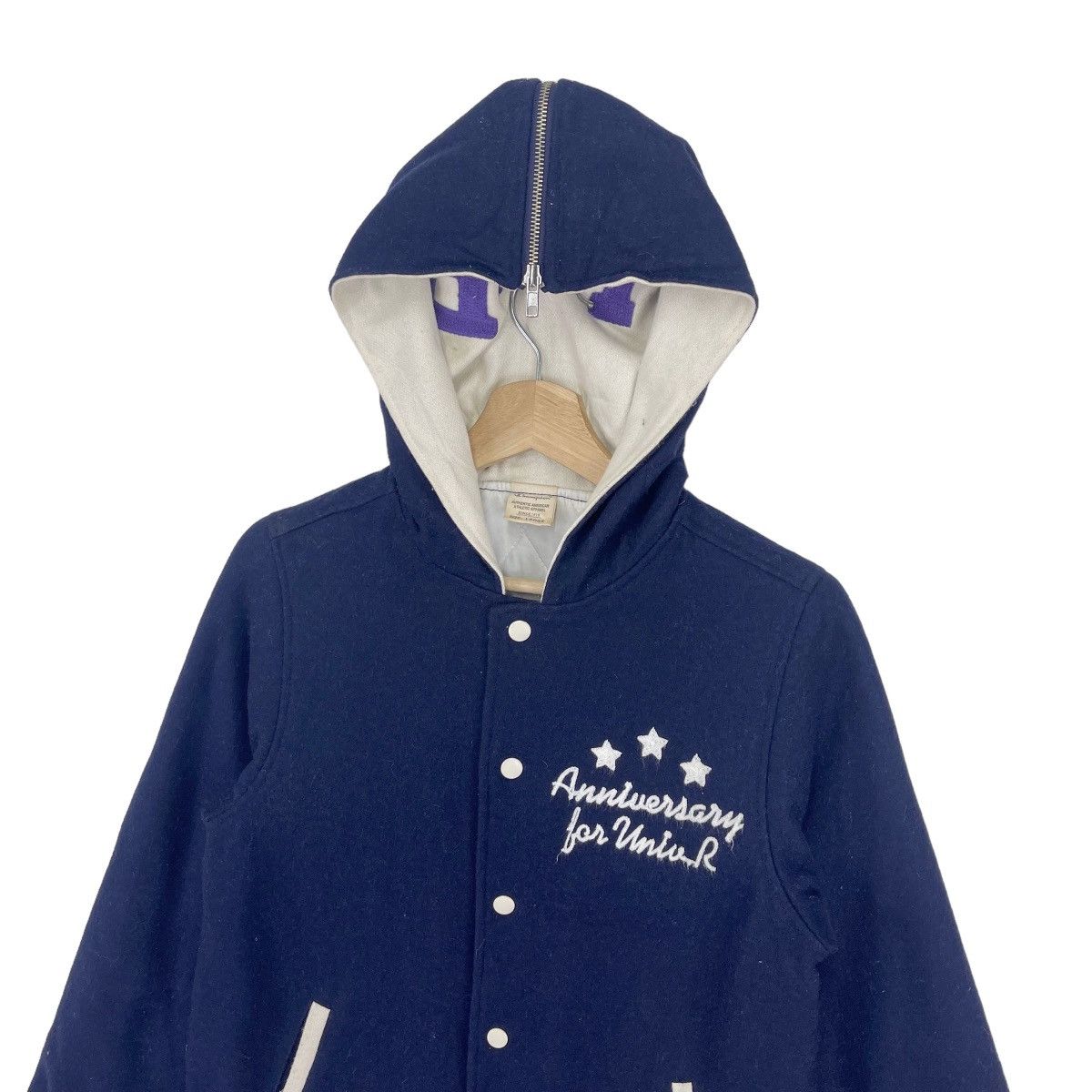 Champion × Vintage Vintage Champion Anniversary Wool Varsity Hoodie Size US S / EU 44-46 / 1 - 7 Thumbnail
