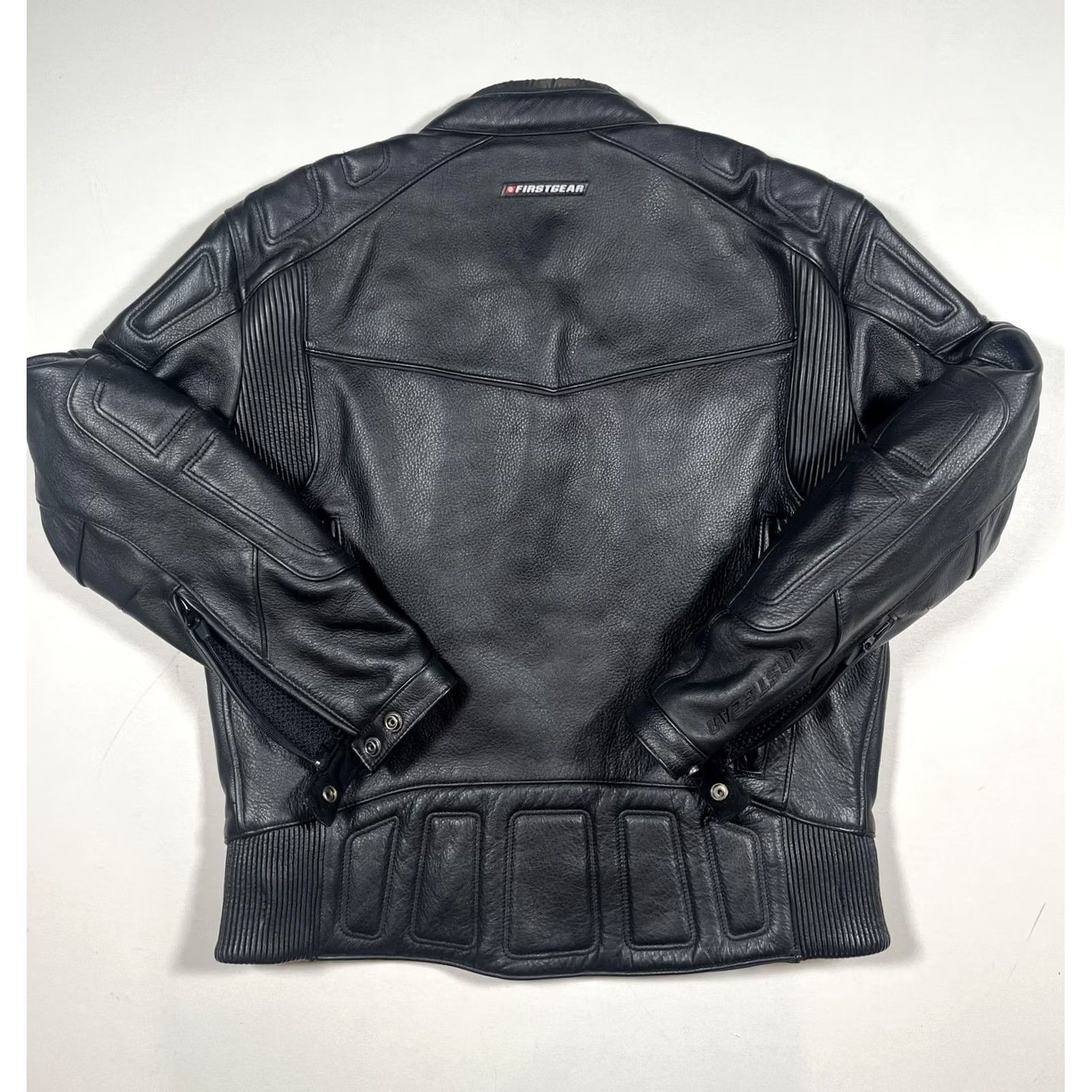 Vintage Firstgear Jacket Womens Large Black Leather Motorcycle Riding Armor TR-122 Size L / US 10 / IT 46 - 2 Thumbnail