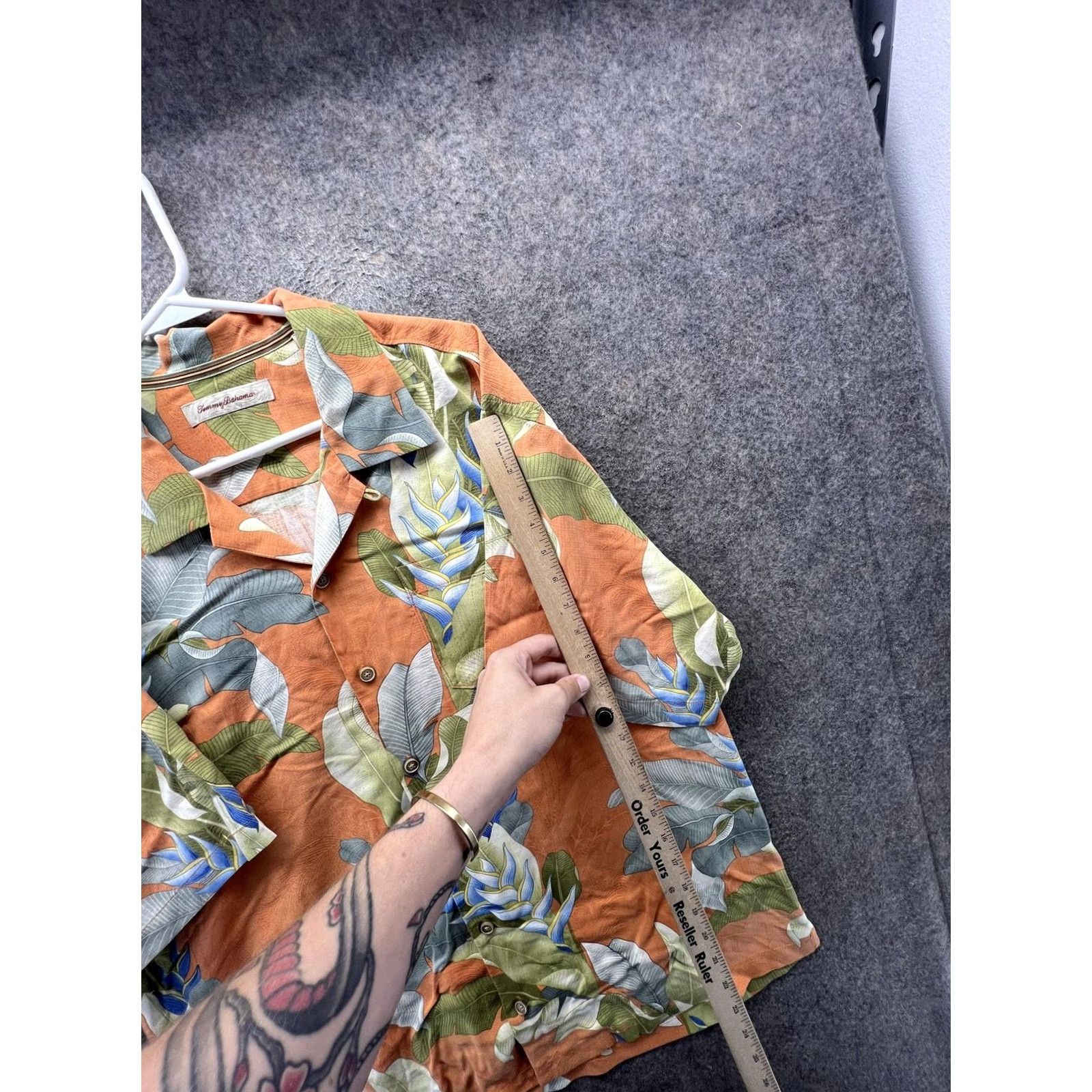 Tommy Bahama Tommy Bahama Shirt Men XL Orange Floral Silk Hawaiian Camp Paradise Button Front Size US XL / EU 56 / 4 - 6 Thumbnail
