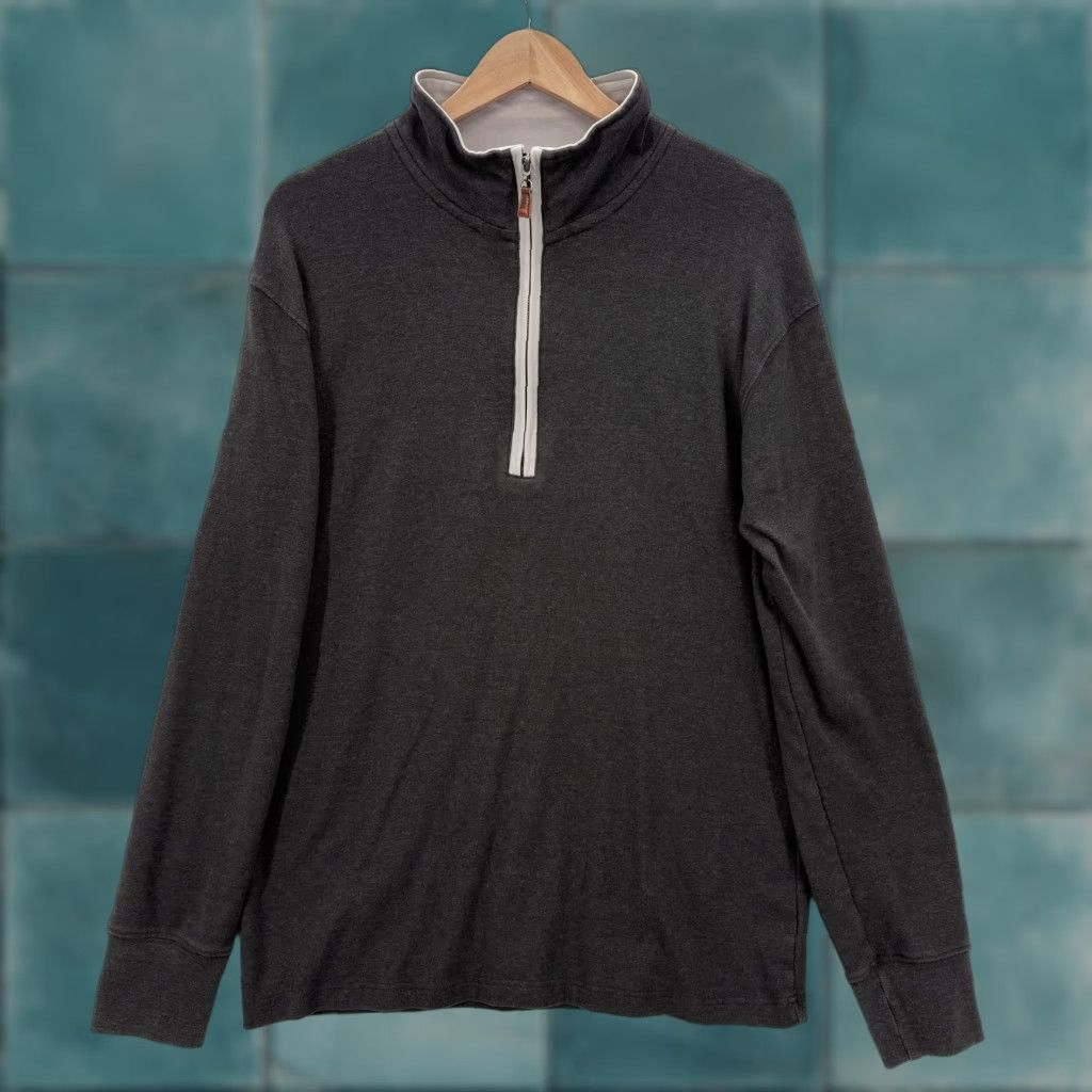 J Brand The Normal Brand Sweatshirt Mens Large Gray Quarter Zip Lightweight Pullover Size US L / EU 52-54 / 3 - 1 Thumbnail