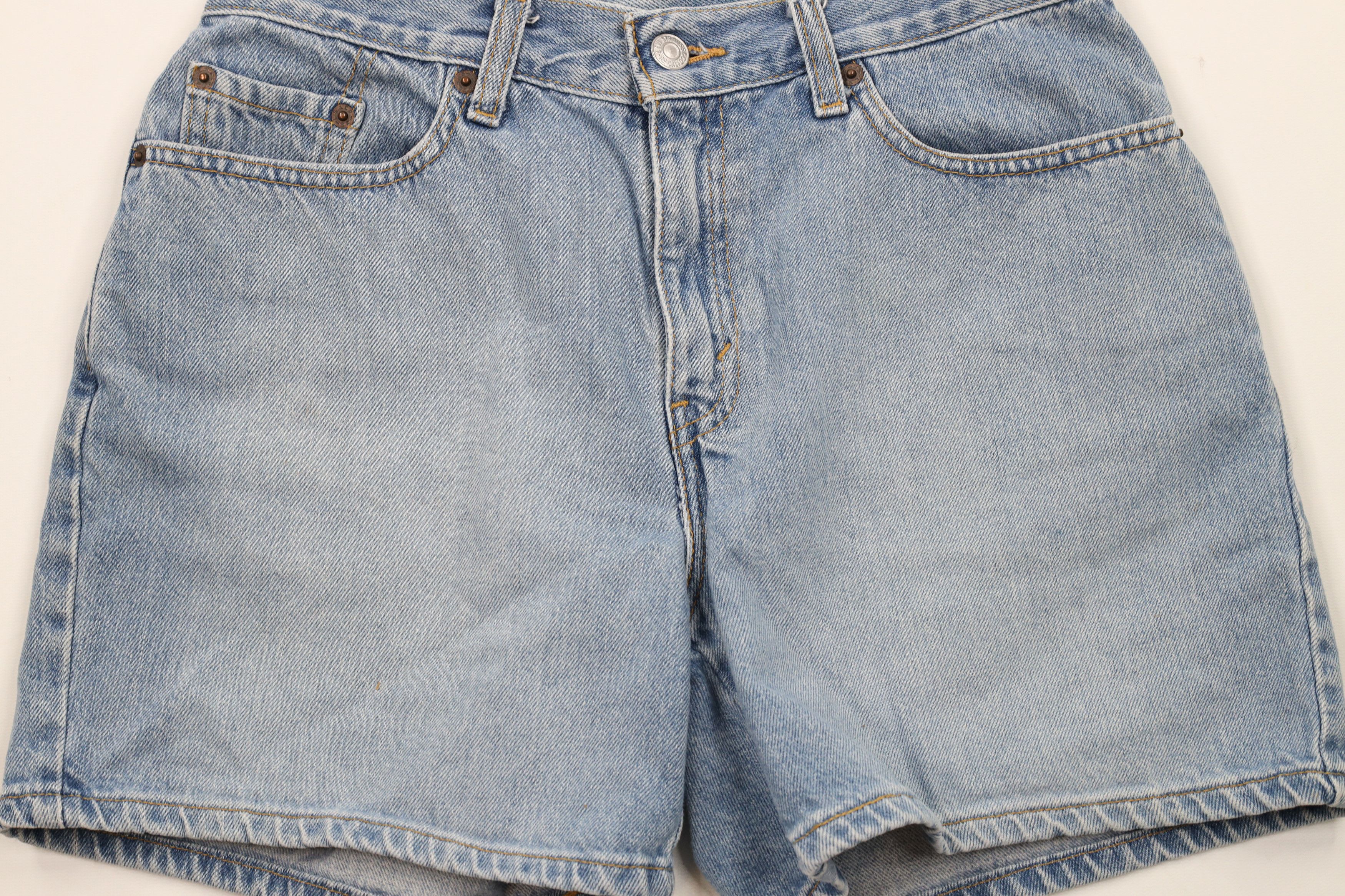 Levi's × Vintage Vintage Y2K 2002 Levis M Distressed Denim Shorts Jorts Blue Size 30" / US 8 / IT 44 - 3 Thumbnail