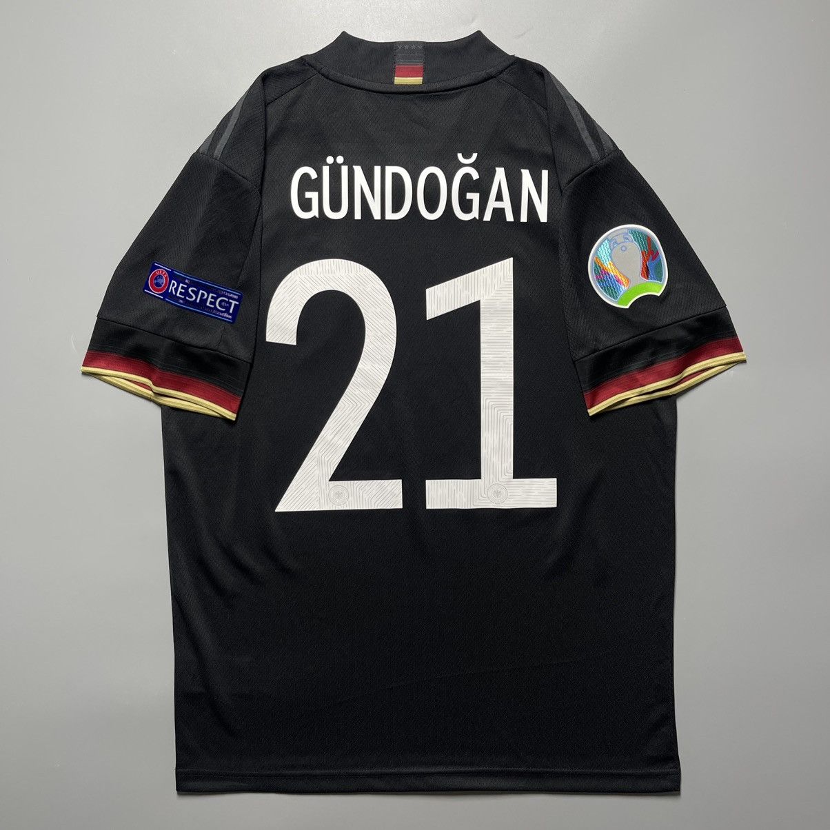 Adidas GERMANY ADIDAS 2020 EURO FOOTBALL AWAY JERSEY #21 GUNDOGAN Size US M / EU 48-50 / 2 - 1 Thumbnail