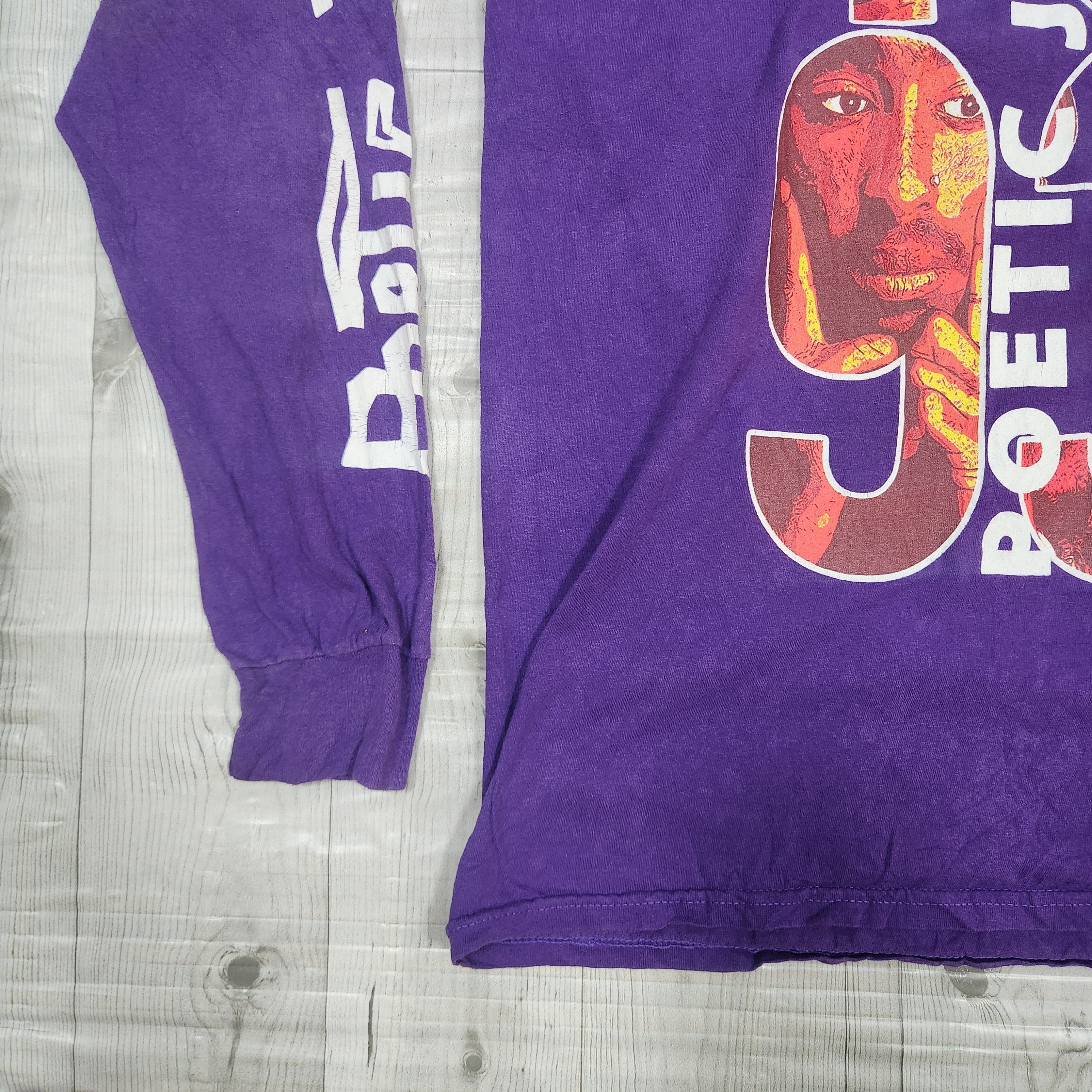 Rap Tees Tupac Shakur Poetic Justice 1993 Purple Long Sleeves Size US M / EU 48-50 / 2 - 3 Thumbnail