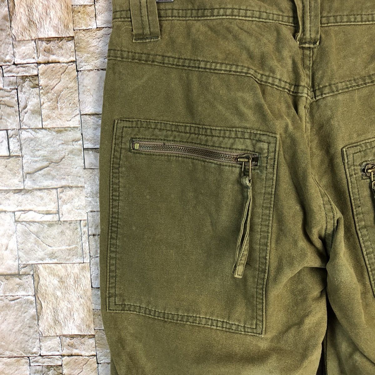 Japanese Brand Ouch Green utility tactical Cargo Multipocket Pants #A586 Size US 28 / EU 44 - 19 Thumbnail
