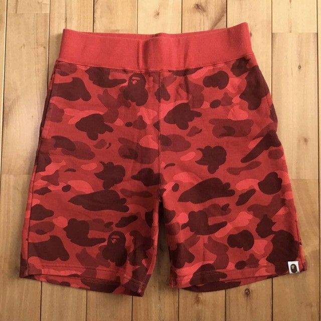 Bape BAPE Red camo sweat shorts a bathing ape ★size M Size US 32 / EU 48 - 1 Thumbnail