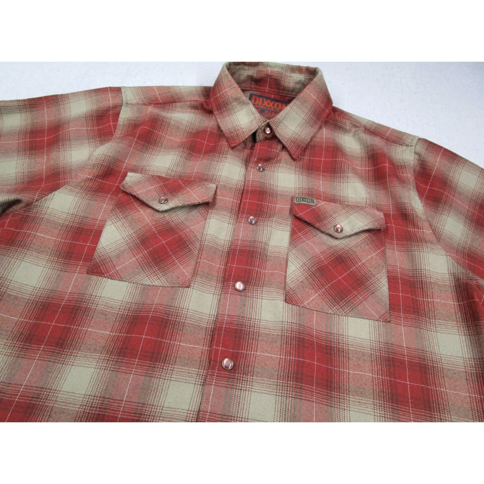 Vintage Dixxon Flannel Shirt Men Large Brown The Juarez Button Up Flannel Pearl Snaps Size US L / EU 52-54 / 3 - 2 Thumbnail