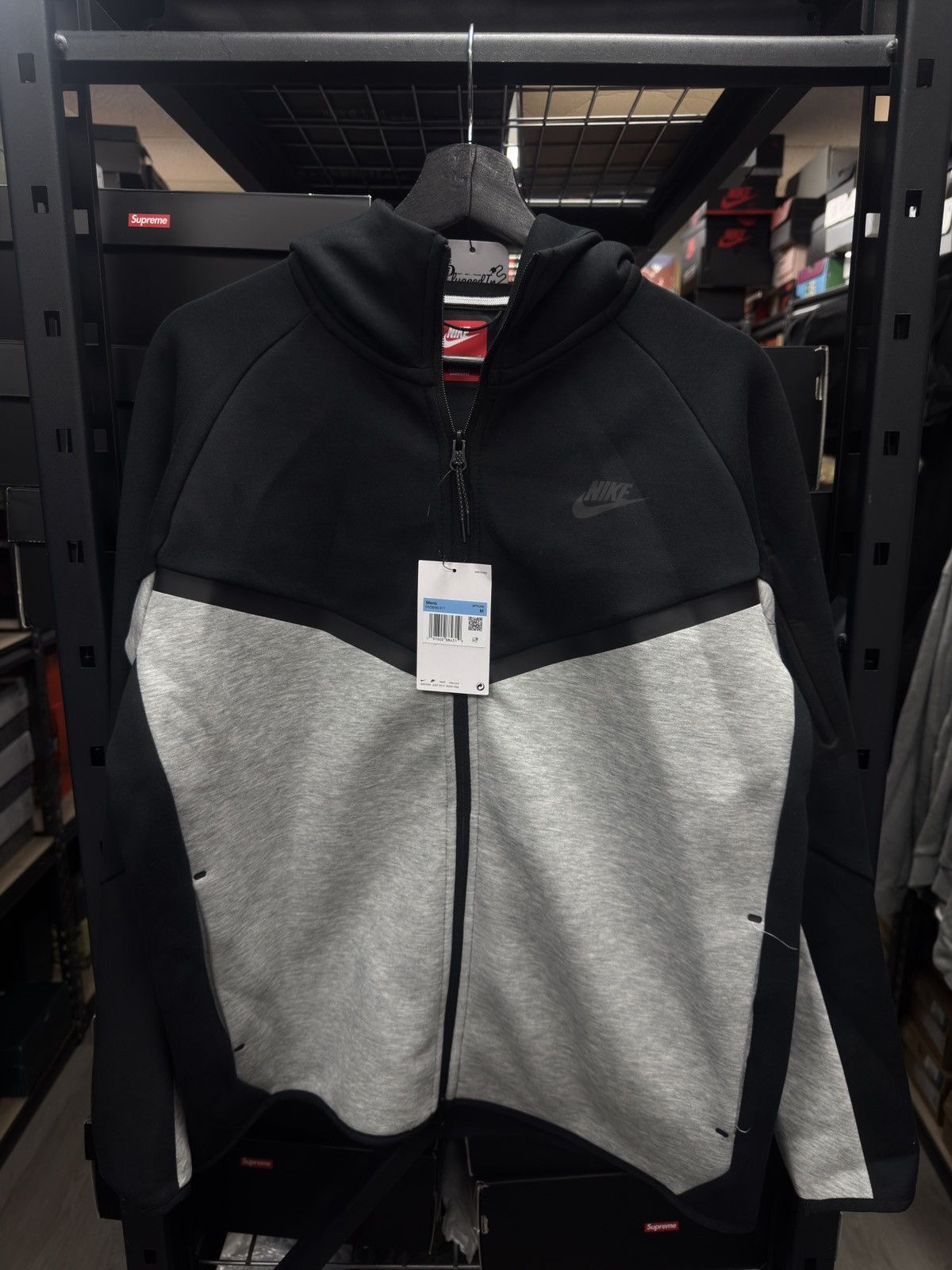 Nike Tech Fleece Hoodie Black and Gray